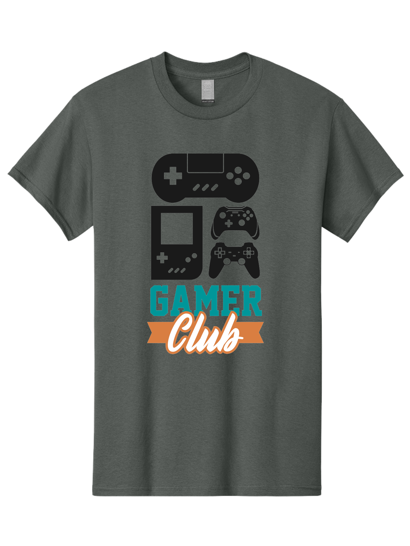 Gamer-Club Men'S Graphic Tee, 100% Cotton, Comfortable Casual Summer Wear, Machine Washable, Gaming Club, Gamer Community, Game Controllers, Video Games, Gamepad, Gaming Console, Game Controller Graphics, Gaming Accessories, Game Night -  Aaa633