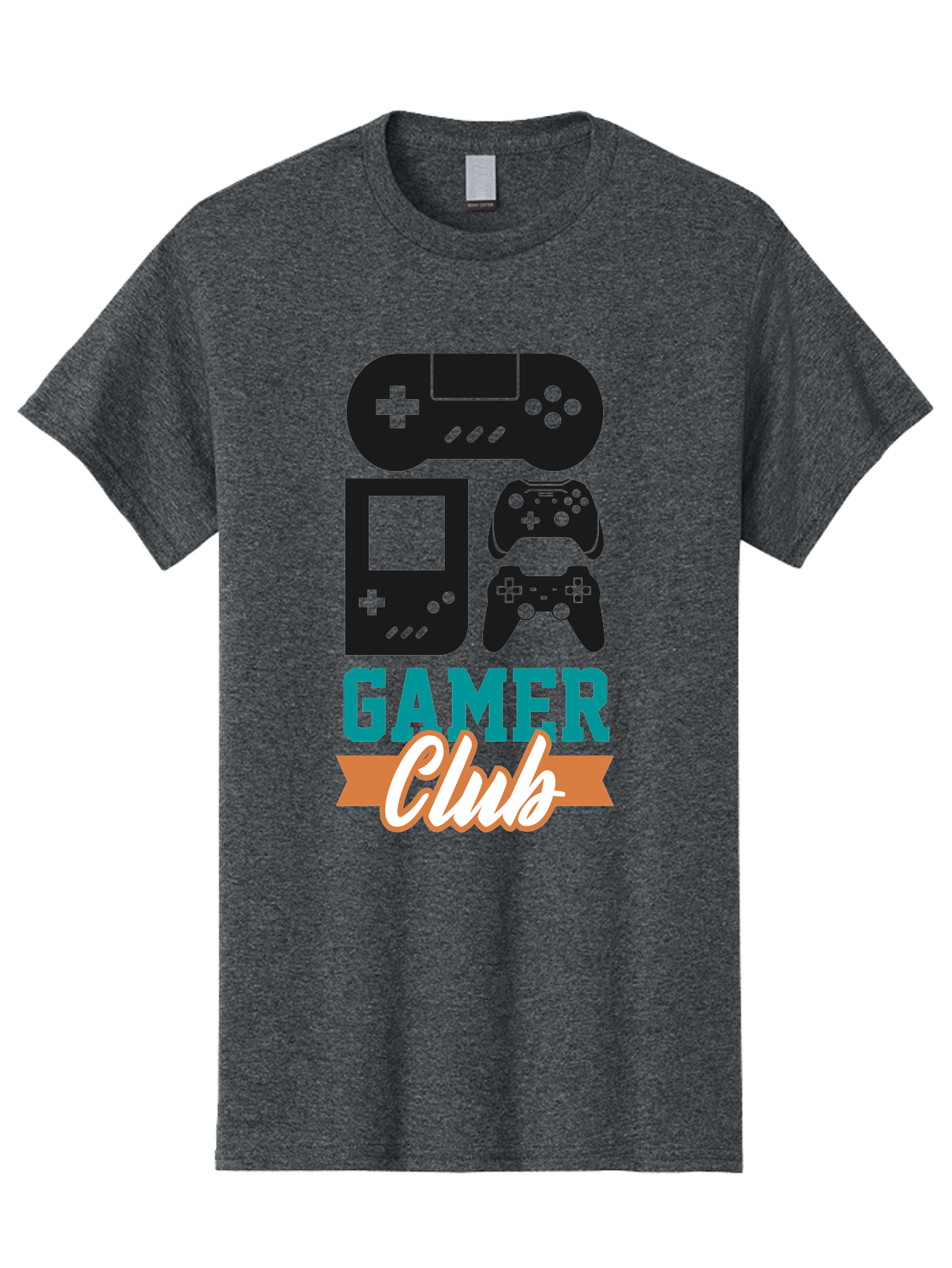 Gamer-Club Men'S Graphic Tee, 100% Cotton, Comfortable Casual Summer Wear, Machine Washable, Gaming Club, Gamer Community, Game Controllers, Video Games, Gamepad, Gaming Console, Game Controller Graphics, Gaming Accessories, Game Night -  Aaa633