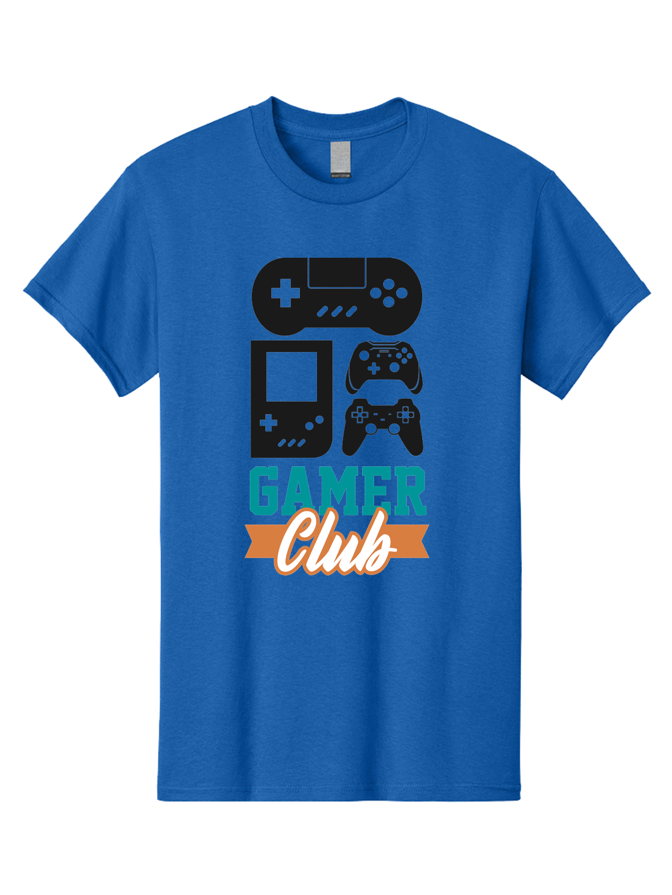 Gamer-Club Men'S Graphic Tee, 100% Cotton, Comfortable Casual Summer Wear, Machine Washable, Gaming Club, Gamer Community, Game Controllers, Video Games, Gamepad, Gaming Console, Game Controller Graphics, Gaming Accessories, Game Night -  Aaa633