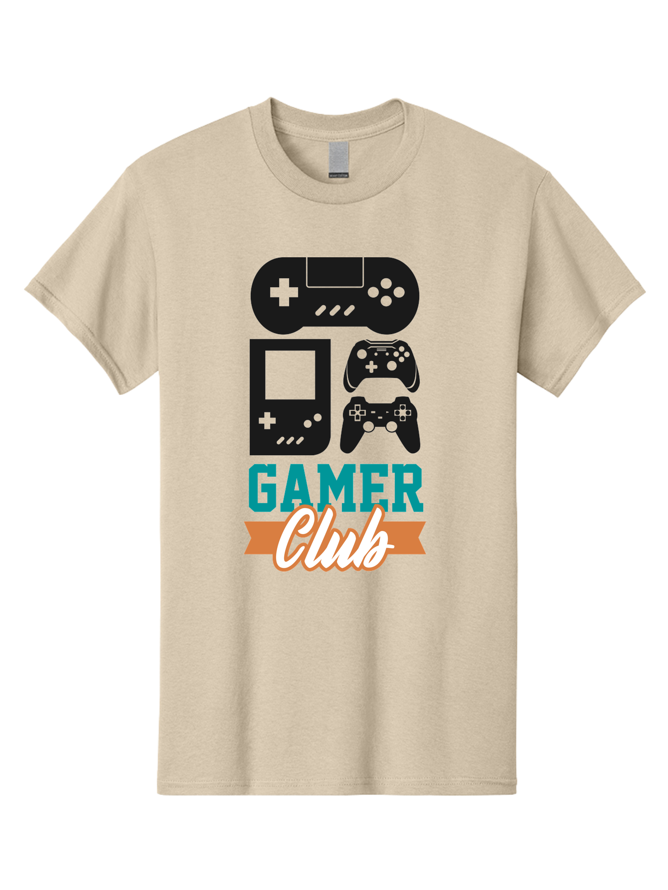Gamer-Club Men'S Graphic Tee, 100% Cotton, Comfortable Casual Summer Wear, Machine Washable, Gaming Club, Gamer Community, Game Controllers, Video Games, Gamepad, Gaming Console, Game Controller Graphics, Gaming Accessories, Game Night -  Aaa633