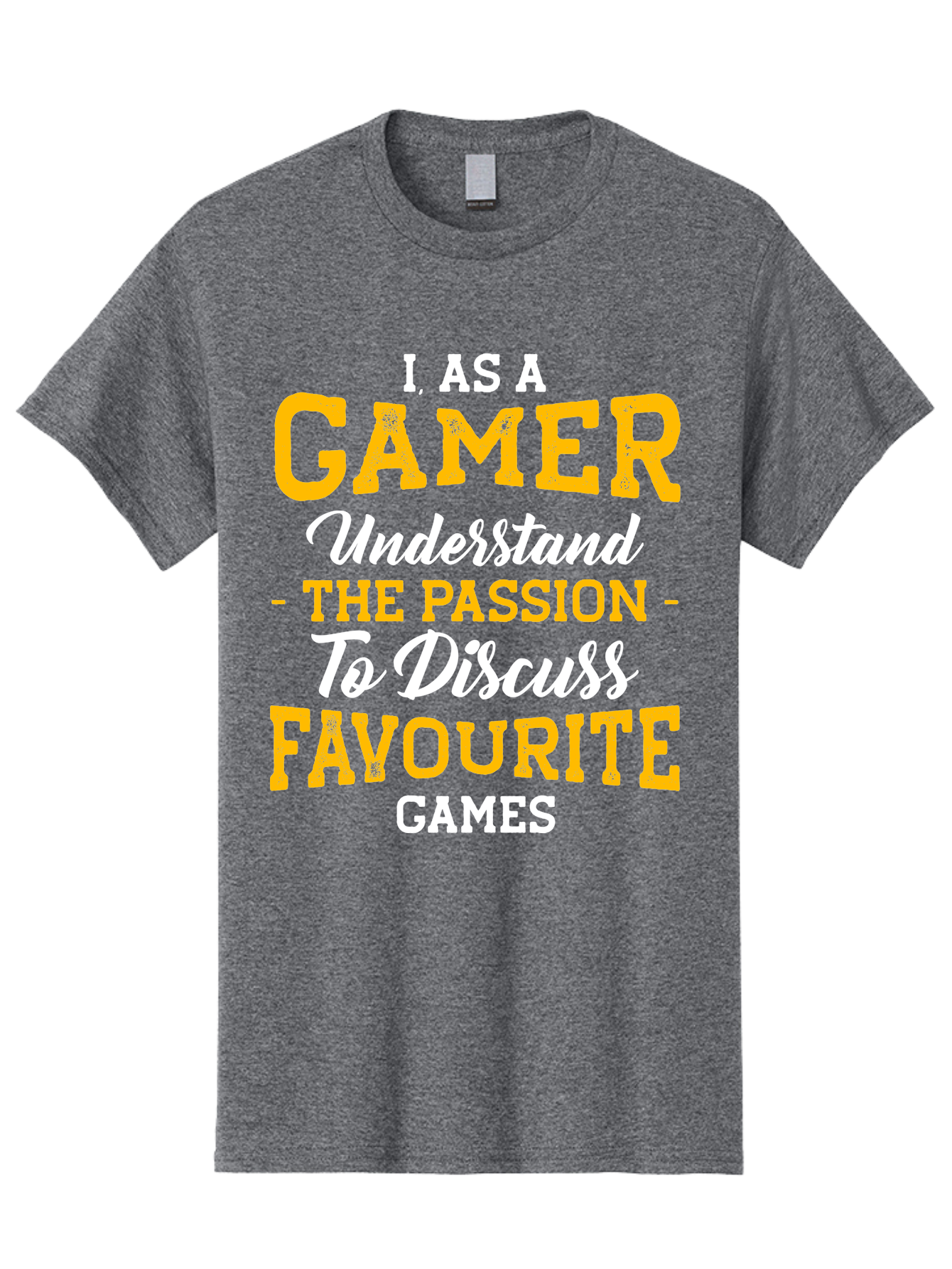 Gamer-Quote Men'S Graphic Tee, 100% Cotton, Comfortable Casual Summer Wear, Machine Washable, Gamer Culture, Gaming Passion, Discussing Favorite Games, Gamer Community, Video Game Enthusiasm, Gaming Interest, Gamer Life -  Aaa636