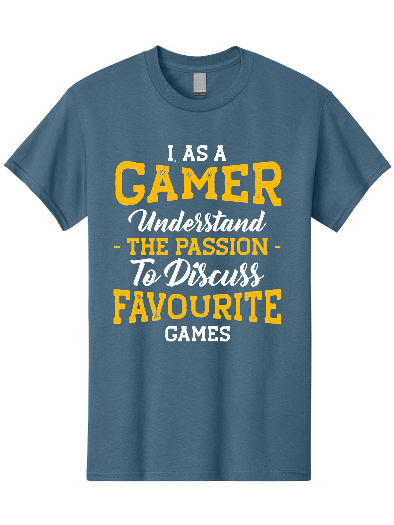 Gamer-Quote Men'S Graphic Tee, 100% Cotton, Comfortable Casual Summer Wear, Machine Washable, Gamer Culture, Gaming Passion, Discussing Favorite Games, Gamer Community, Video Game Enthusiasm, Gaming Interest, Gamer Life -  Aaa636