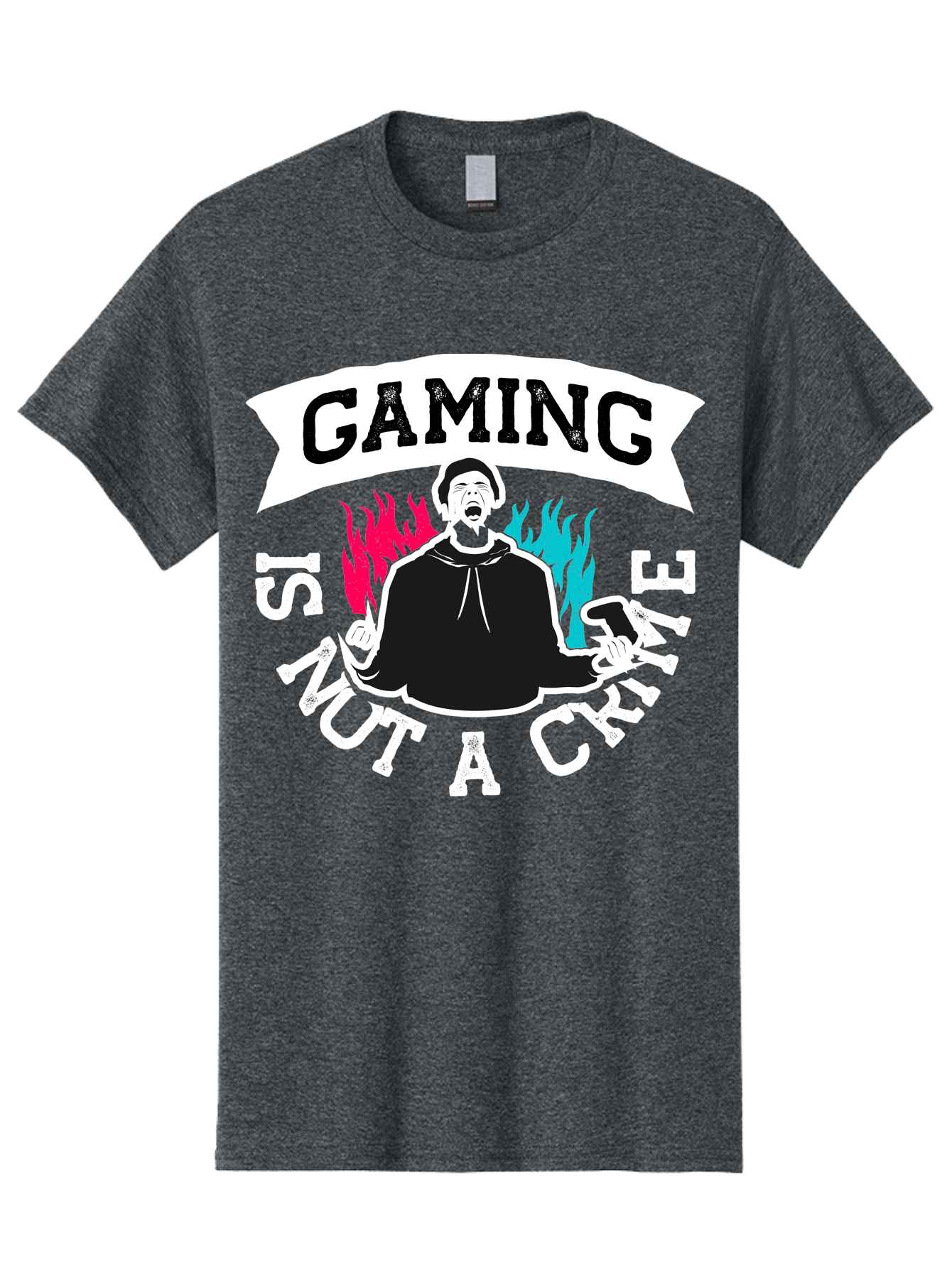 Gaming-Is-Not-A-Crime Men'S Graphic Tee, 100% Cotton, Comfortable Casual Summer Wear, Machine Washable, Gaming Culture, Gamer Identity, Pop Culture Graphics, Bold Typography, Video Game Illustrations, Passionate Expression, Loud And Proud, -  Aaa639