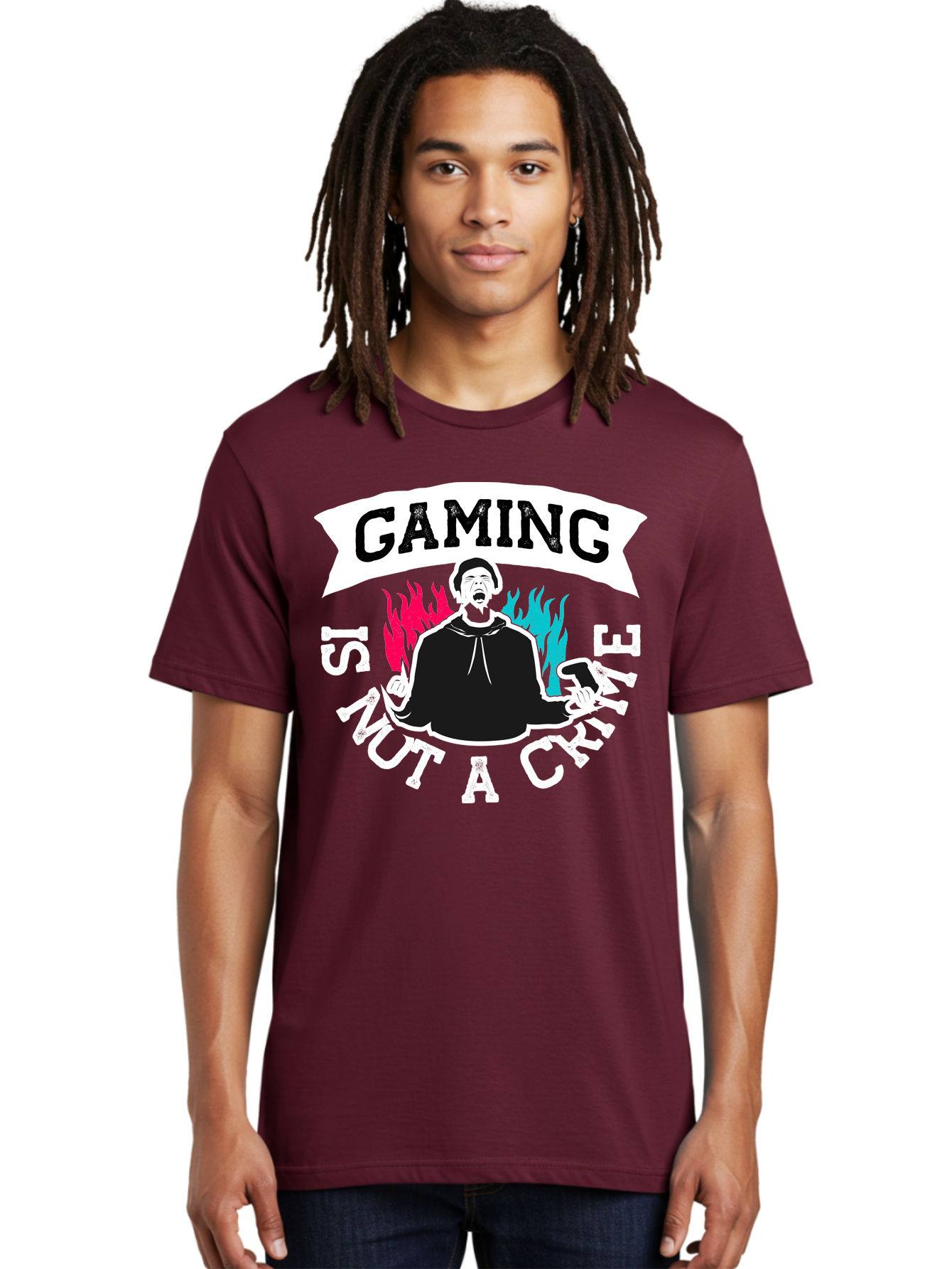 Gaming-Is-Not-A-Crime Men'S Graphic Tee, 100% Cotton, Comfortable Casual Summer Wear, Machine Washable, Gaming Culture, Gamer Identity, Pop Culture Graphics, Bold Typography, Video Game Illustrations, Passionate Expression, Loud And Proud, -  Aaa639
