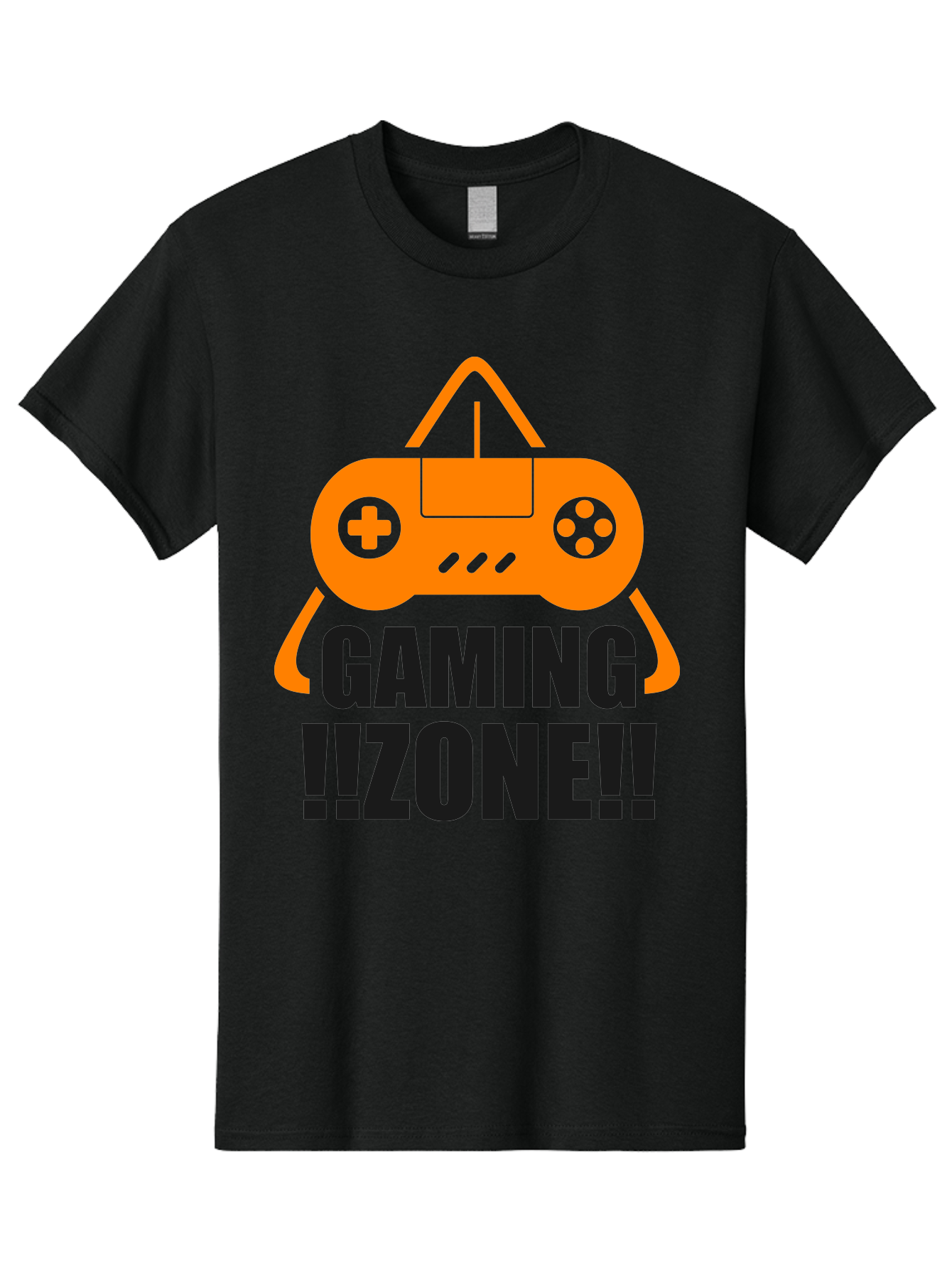 Gaming-Zone Men'S Graphic Tee, 100% Cotton, Comfortable Casual Summer Wear, Machine Washable, Gaming Controller, Orange Graphics, Gaming Zone, Video Games, Gaming Community, Online Gaming, Gaming Culture, Gamer Lifestyle -  Aaa641