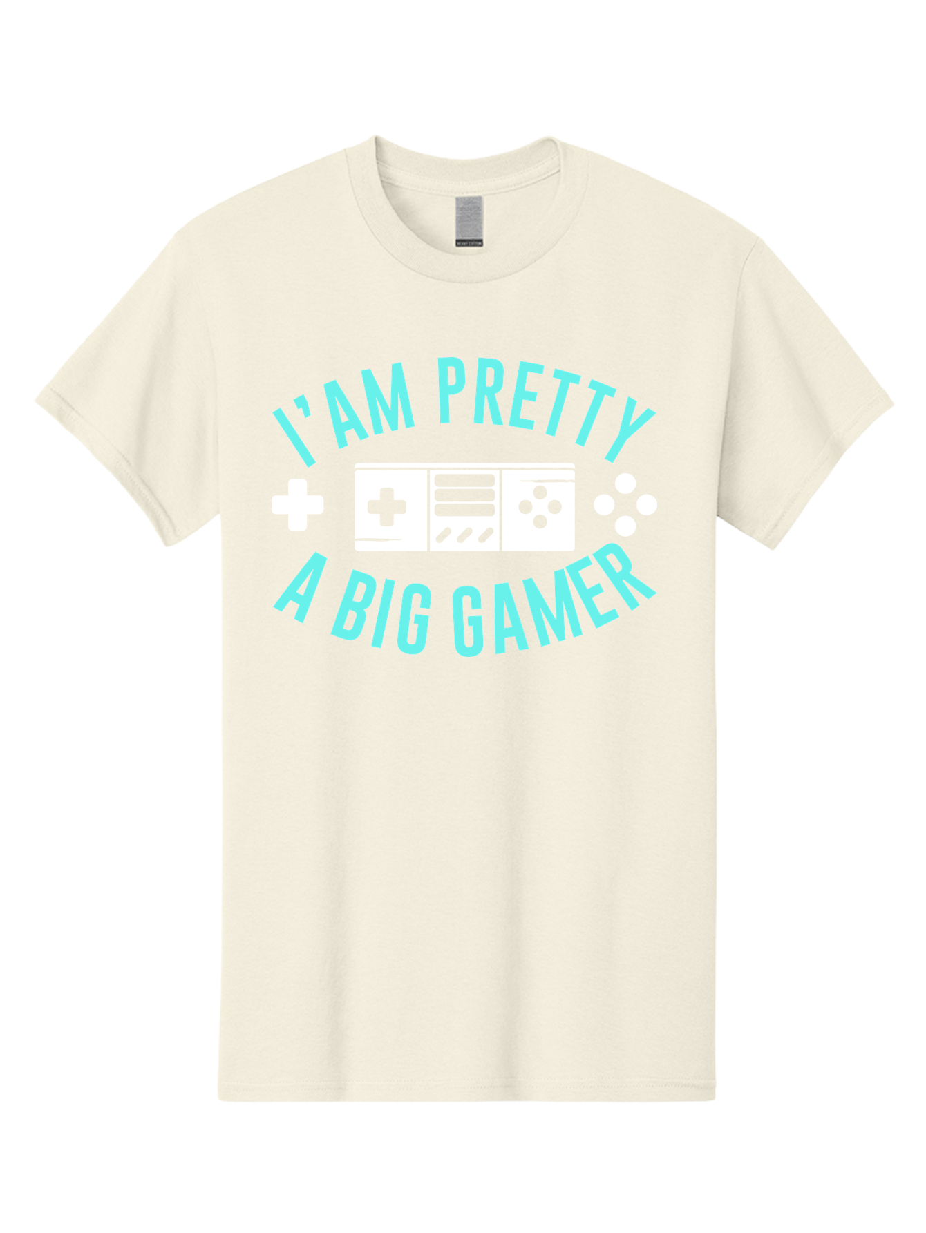 I-Am-Pretty-A-Big-Gamer Men'S Graphic Tee, 100% Cotton, Comfortable Casual Summer Wear, Machine Washable, Gaming Graphic, Gamer Quote, Game Console Icon, I Am Pretty Big Gamer, Positive Affirmation, Gaming Culture, Fun Design, -  Aaa642