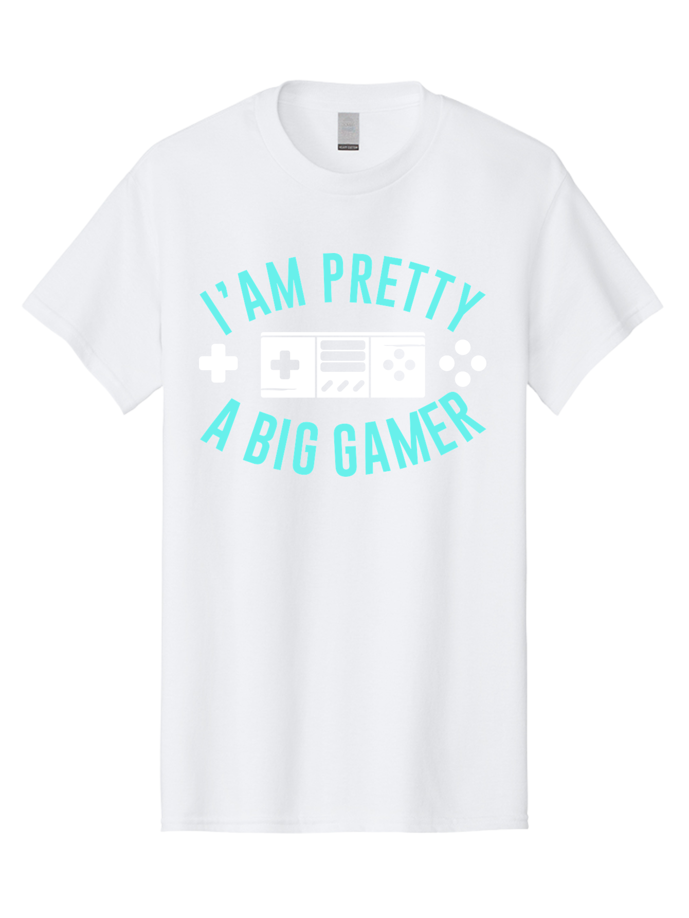 I-Am-Pretty-A-Big-Gamer Men'S Graphic Tee, 100% Cotton, Comfortable Casual Summer Wear, Machine Washable, Gaming Graphic, Gamer Quote, Game Console Icon, I Am Pretty Big Gamer, Positive Affirmation, Gaming Culture, Fun Design, -  Aaa642