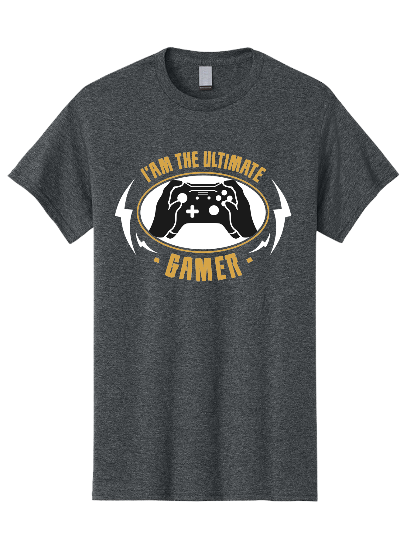 I-Am-The-Ultimate-Gamer Men'S Graphic Tee, 100% Cotton, Comfortable Casual Summer Wear, Machine Washable, Gaming Controller, Gamer Lifestyle, Video Game Culture, Gaming Community, Ultimate Gamer, Gaming Graphics, Game On -  Aaa643