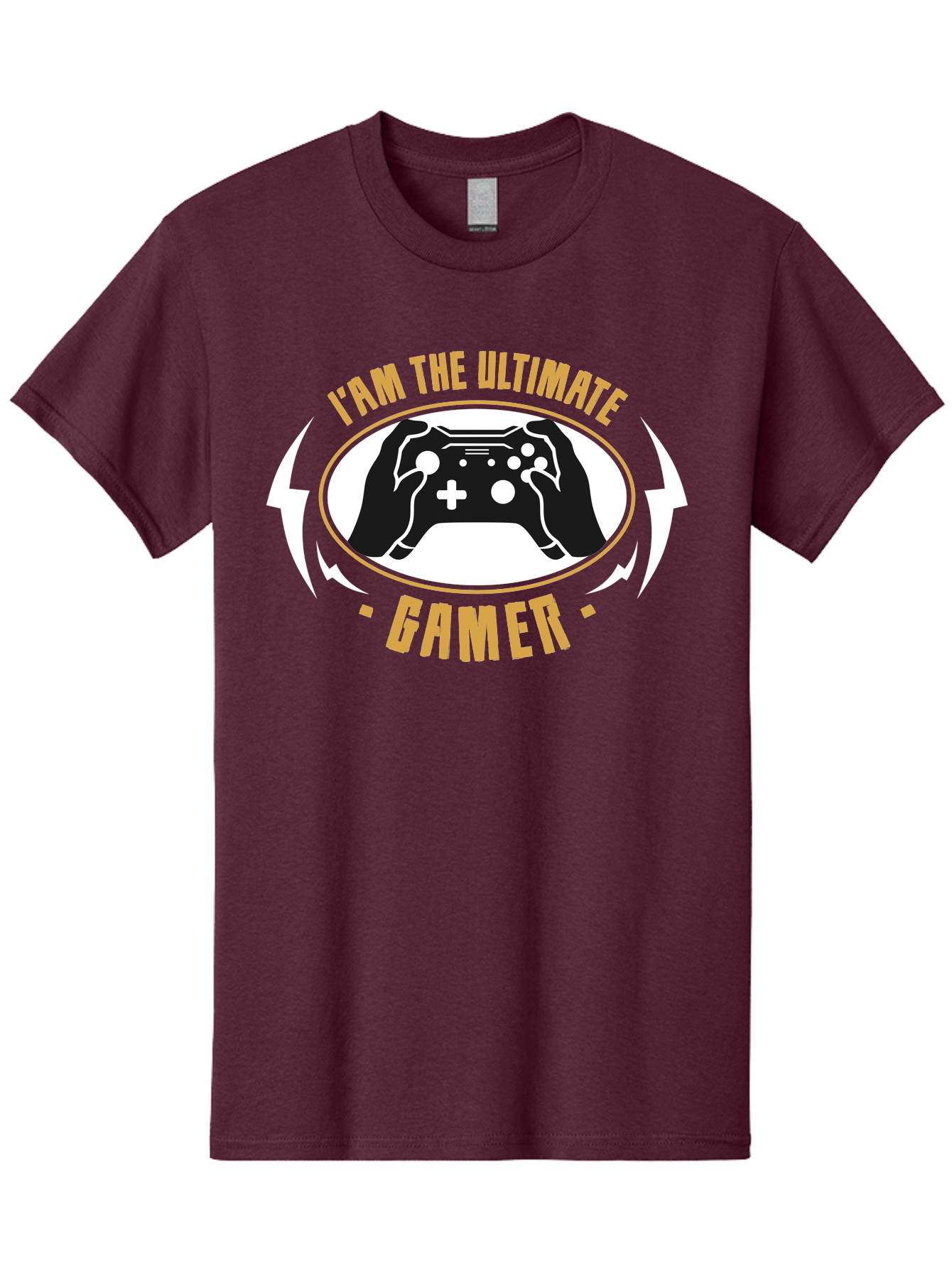 I-Am-The-Ultimate-Gamer Men'S Graphic Tee, 100% Cotton, Comfortable Casual Summer Wear, Machine Washable, Gaming Controller, Gamer Lifestyle, Video Game Culture, Gaming Community, Ultimate Gamer, Gaming Graphics, Game On -  Aaa643