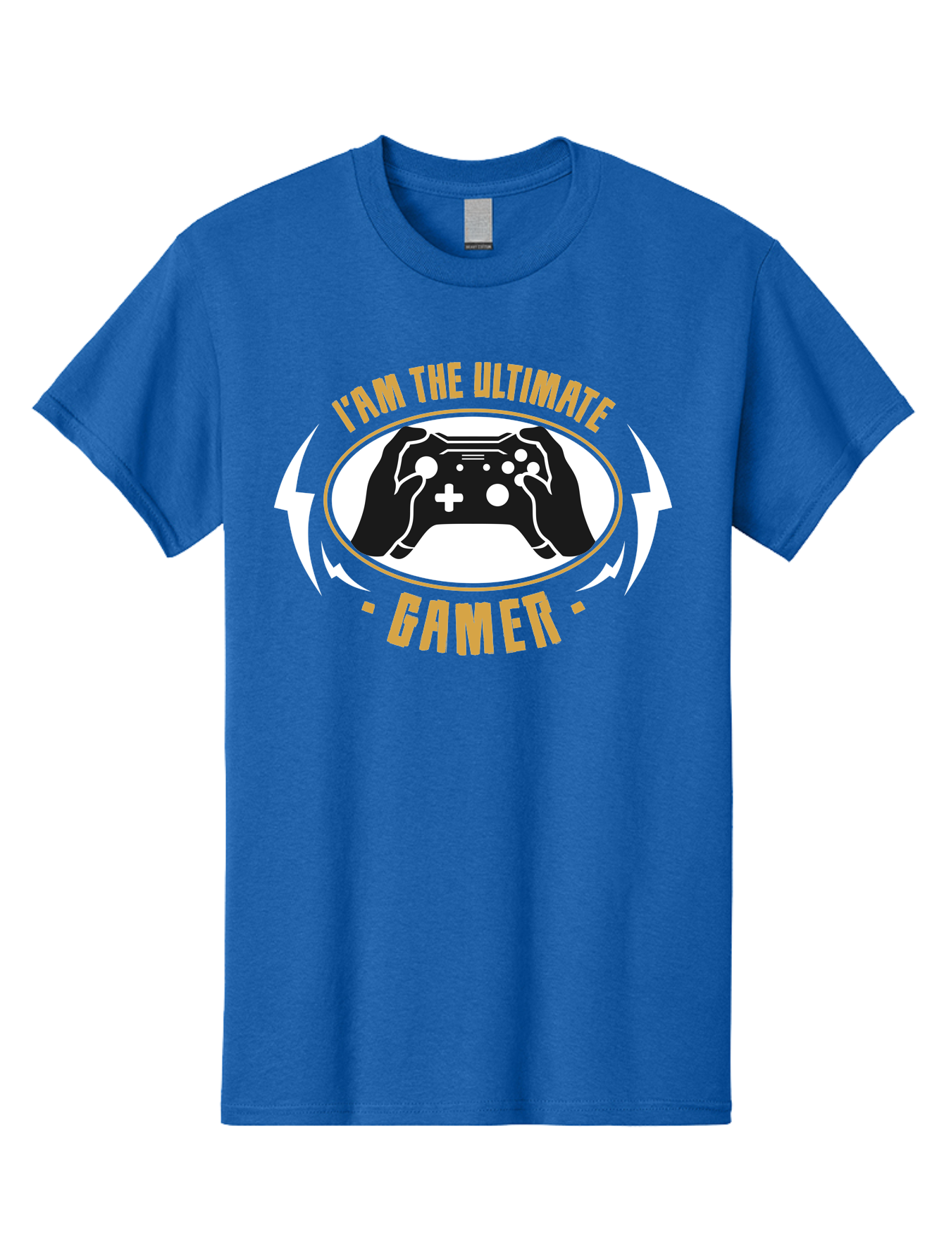 I-Am-The-Ultimate-Gamer Men'S Graphic Tee, 100% Cotton, Comfortable Casual Summer Wear, Machine Washable, Gaming Controller, Gamer Lifestyle, Video Game Culture, Gaming Community, Ultimate Gamer, Gaming Graphics, Game On -  Aaa643