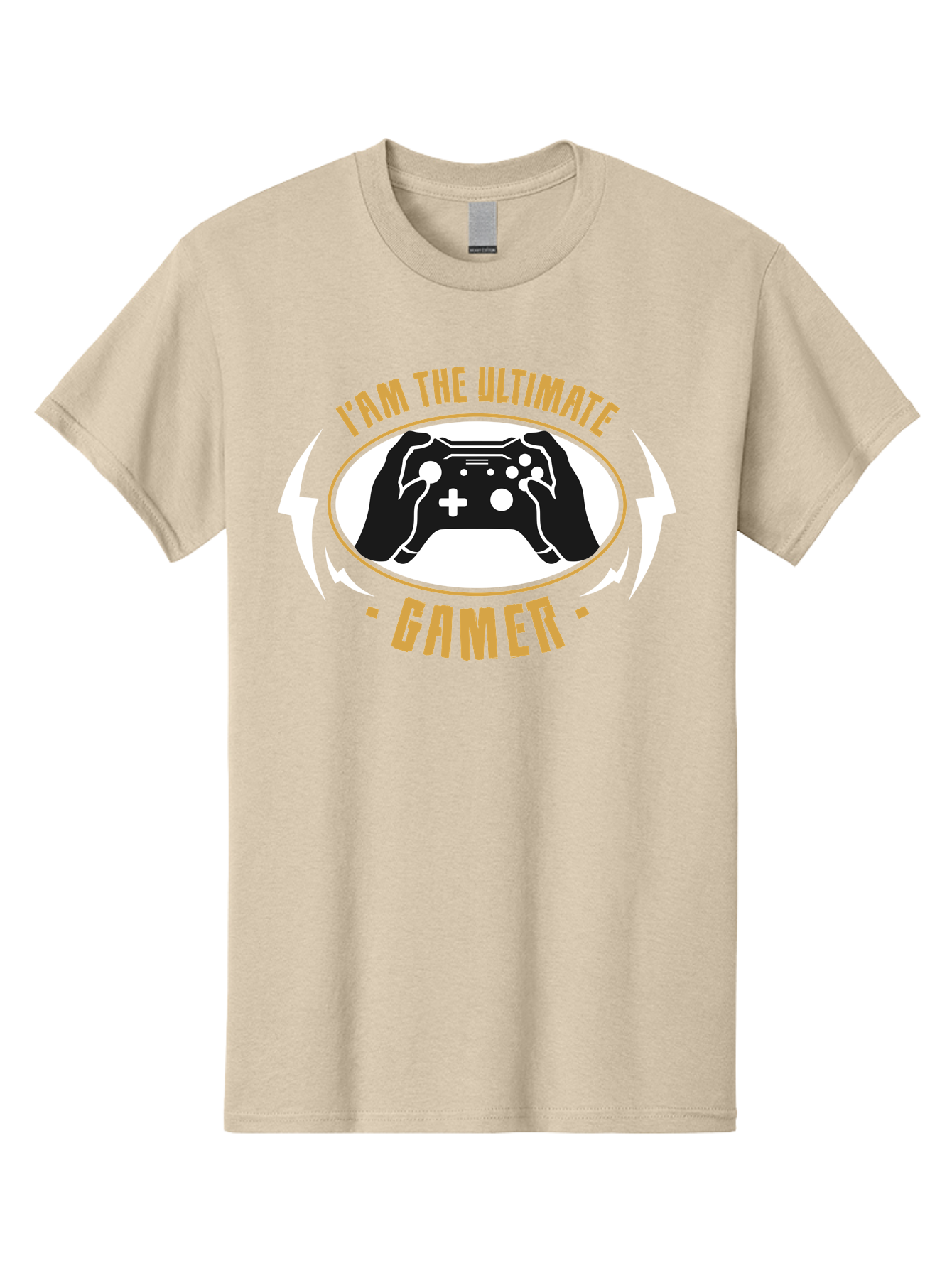 I-Am-The-Ultimate-Gamer Men'S Graphic Tee, 100% Cotton, Comfortable Casual Summer Wear, Machine Washable, Gaming Controller, Gamer Lifestyle, Video Game Culture, Gaming Community, Ultimate Gamer, Gaming Graphics, Game On -  Aaa643