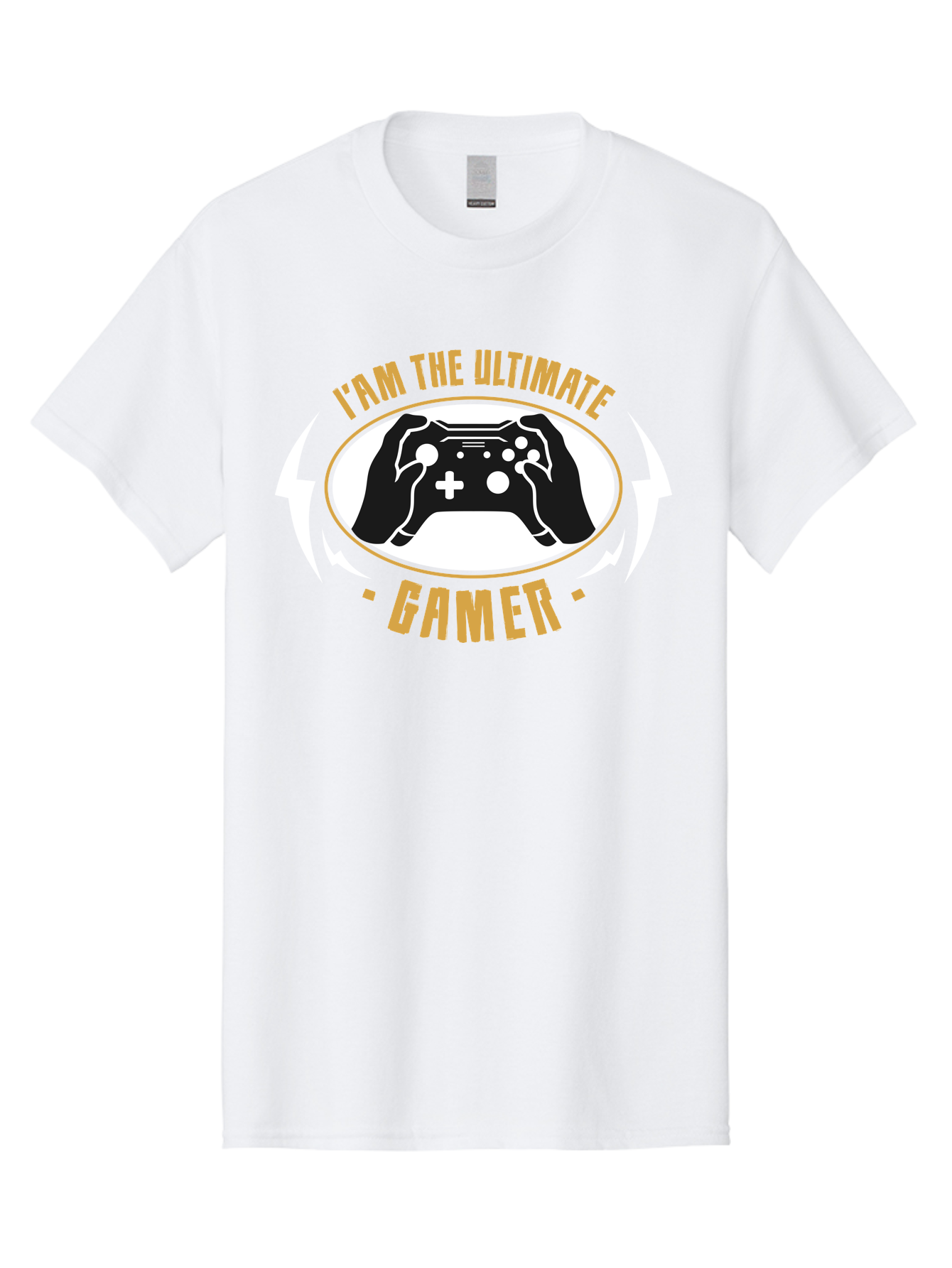 I-Am-The-Ultimate-Gamer Men'S Graphic Tee, 100% Cotton, Comfortable Casual Summer Wear, Machine Washable, Gaming Controller, Gamer Lifestyle, Video Game Culture, Gaming Community, Ultimate Gamer, Gaming Graphics, Game On -  Aaa643