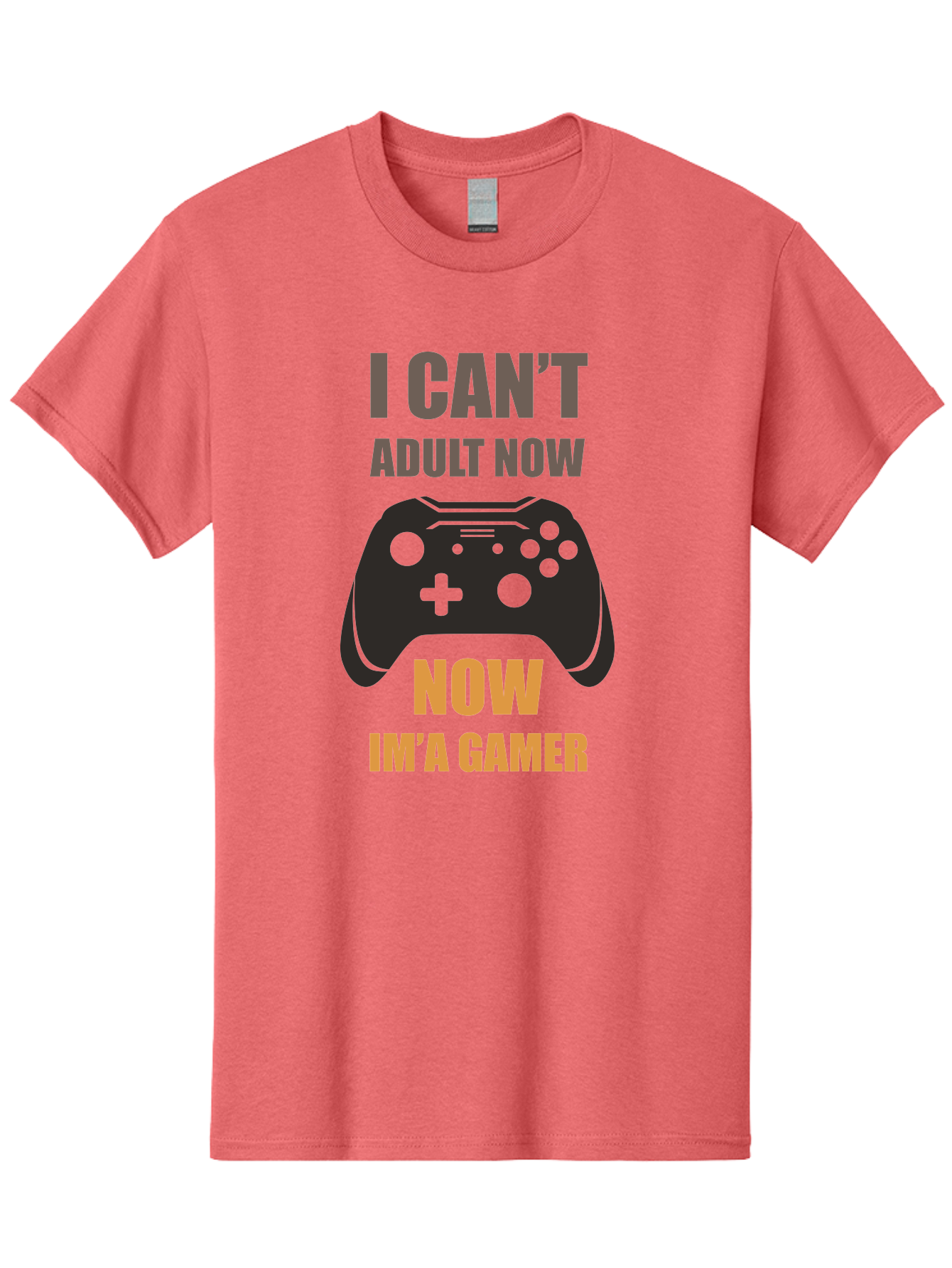 I-Can-T-Adult-Now Men'S Graphic Tee, 100% Cotton, Comfortable Casual Summer Wear, Machine Washable, Gaming Humor, Gamer Life, Video Game Controller, Can'T Adult, Gaming Culture, Fun Quote, Gaming Quote, Playful Graphics, Gaming Phrases -  Aaa644