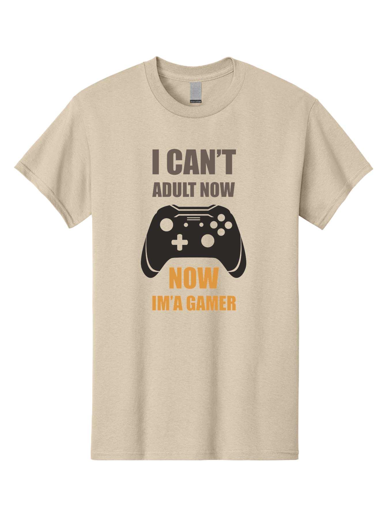 I-Can-T-Adult-Now Men'S Graphic Tee, 100% Cotton, Comfortable Casual Summer Wear, Machine Washable, Gaming Humor, Gamer Life, Video Game Controller, Can'T Adult, Gaming Culture, Fun Quote, Gaming Quote, Playful Graphics, Gaming Phrases -  Aaa644