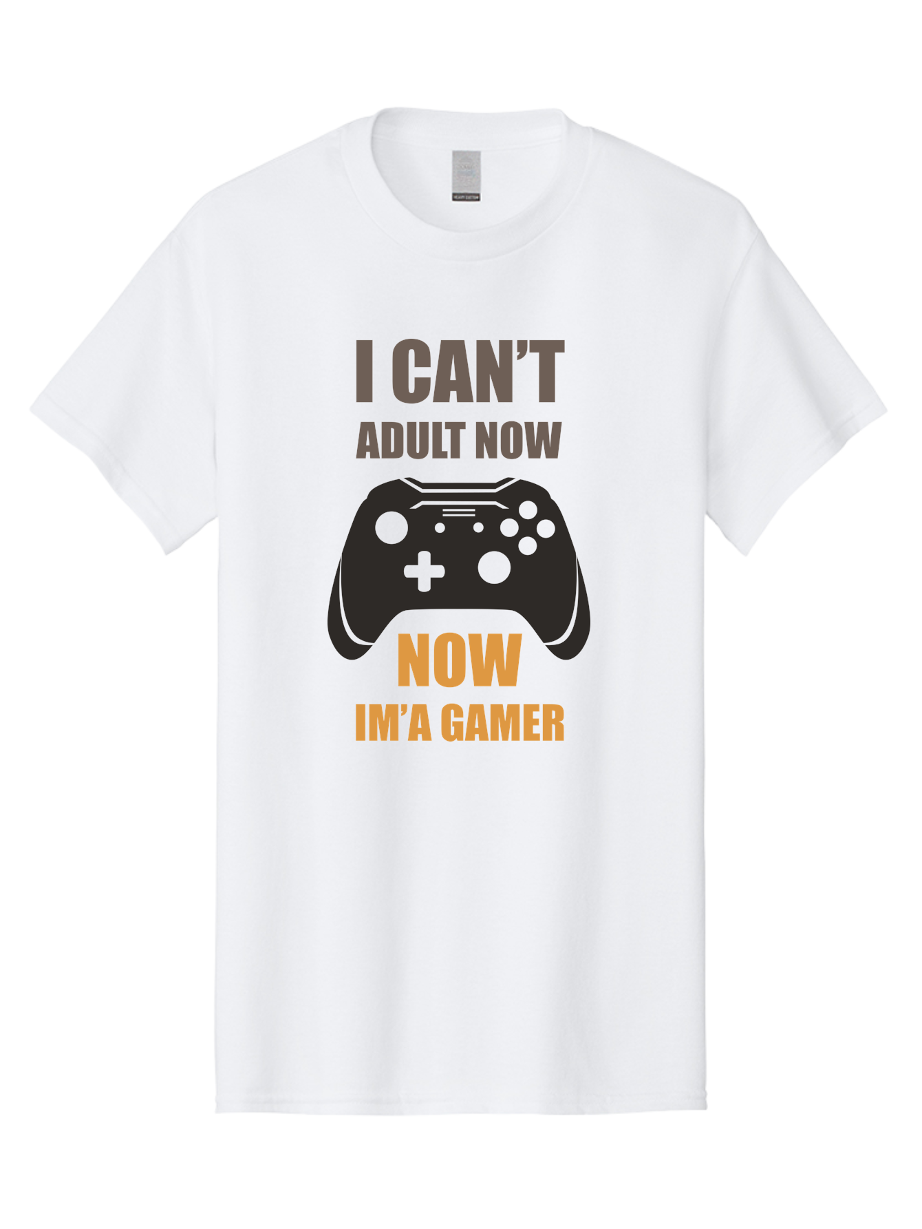 I-Can-T-Adult-Now Men'S Graphic Tee, 100% Cotton, Comfortable Casual Summer Wear, Machine Washable, Gaming Humor, Gamer Life, Video Game Controller, Can'T Adult, Gaming Culture, Fun Quote, Gaming Quote, Playful Graphics, Gaming Phrases -  Aaa644