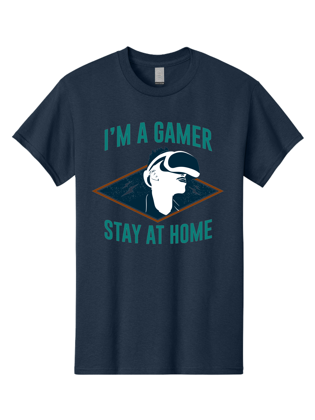 I-M-A-Gamer-Stay-At-Home Men'S Graphic Tee, 100% Cotton, Comfortable Casual Summer Wear, Machine Washable, Gamer, Vr Headset, Stay At Home, Gaming Culture, Online Gaming, Virtual Reality Experience, Gaming Lifestyle, Tech Enthusiast -  Aaa646