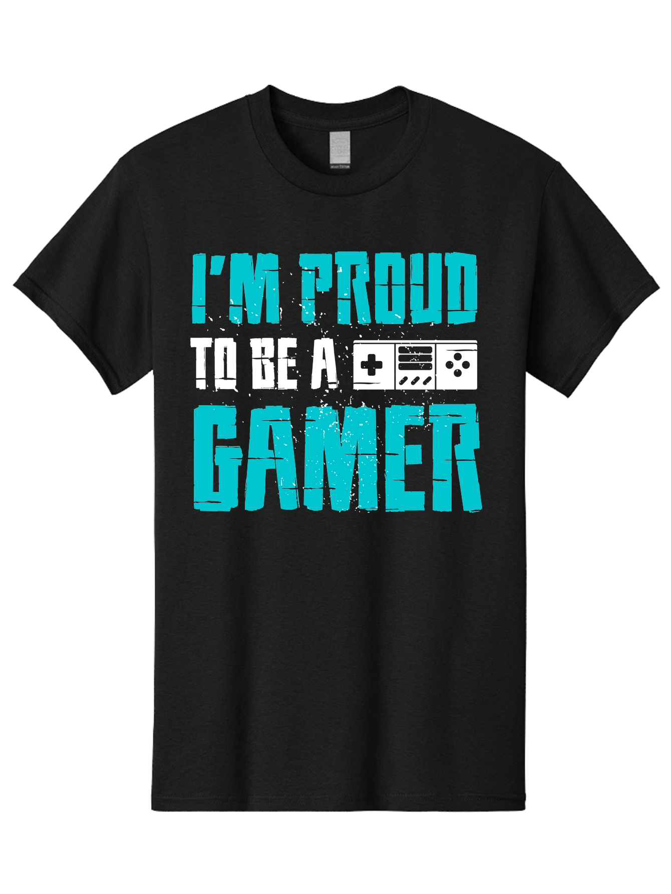 I-M-Proud-To-Be-A-Gamer Men'S Graphic Tee, 100% Cotton, Comfortable Casual Summer Wear, Machine Washable, Gaming Culture, Gamer Pride, Video Games, Gaming Community, Gamer Identity, Positive Affirmation, Game On -  Aaa647