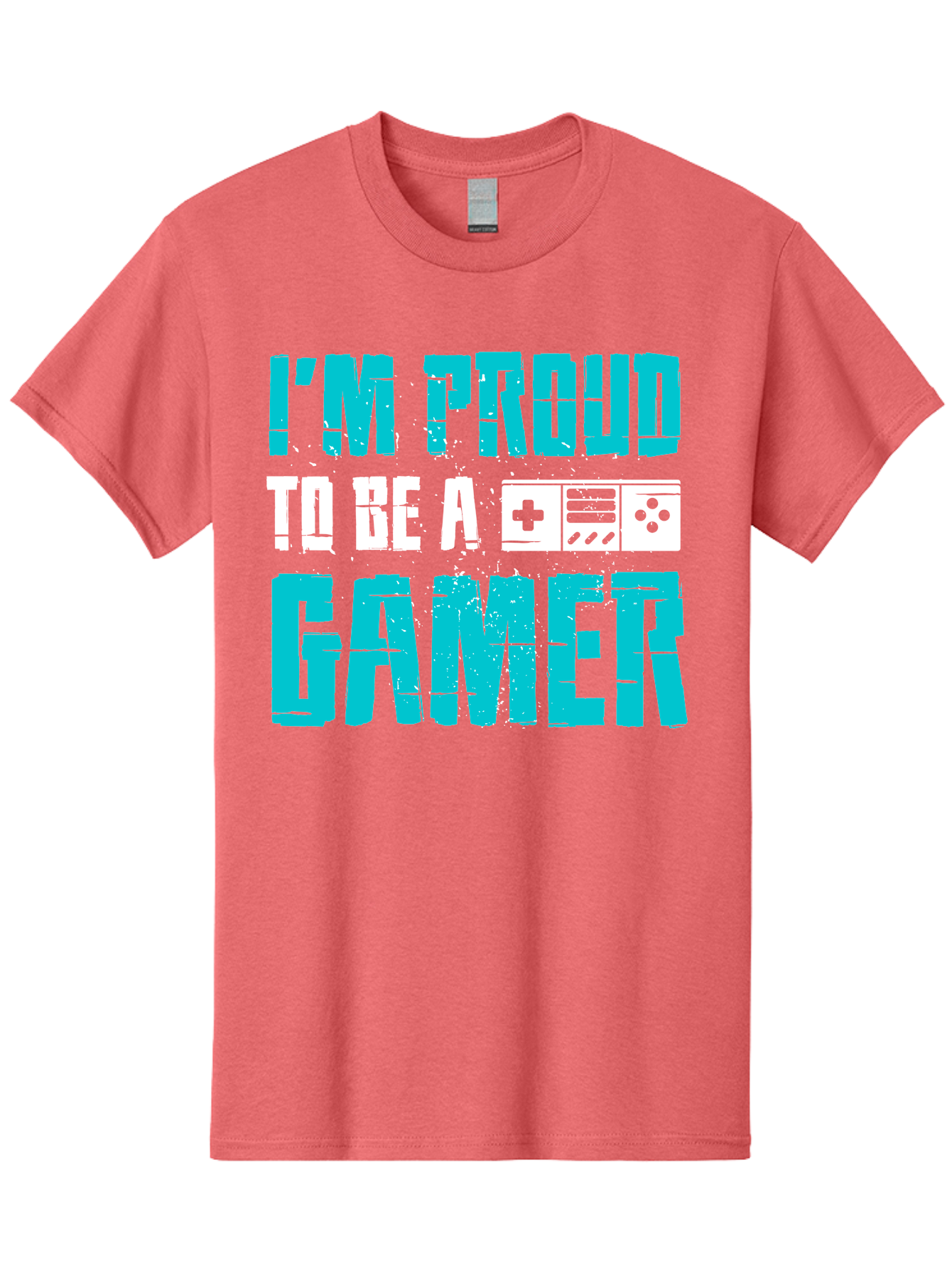 I-M-Proud-To-Be-A-Gamer Men'S Graphic Tee, 100% Cotton, Comfortable Casual Summer Wear, Machine Washable, Gaming Culture, Gamer Pride, Video Games, Gaming Community, Gamer Identity, Positive Affirmation, Game On -  Aaa647