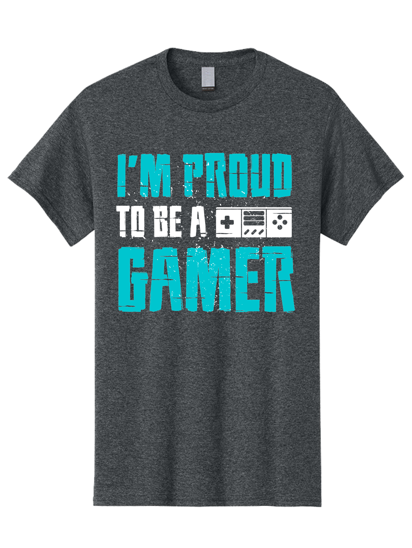 I-M-Proud-To-Be-A-Gamer Men'S Graphic Tee, 100% Cotton, Comfortable Casual Summer Wear, Machine Washable, Gaming Culture, Gamer Pride, Video Games, Gaming Community, Gamer Identity, Positive Affirmation, Game On -  Aaa647