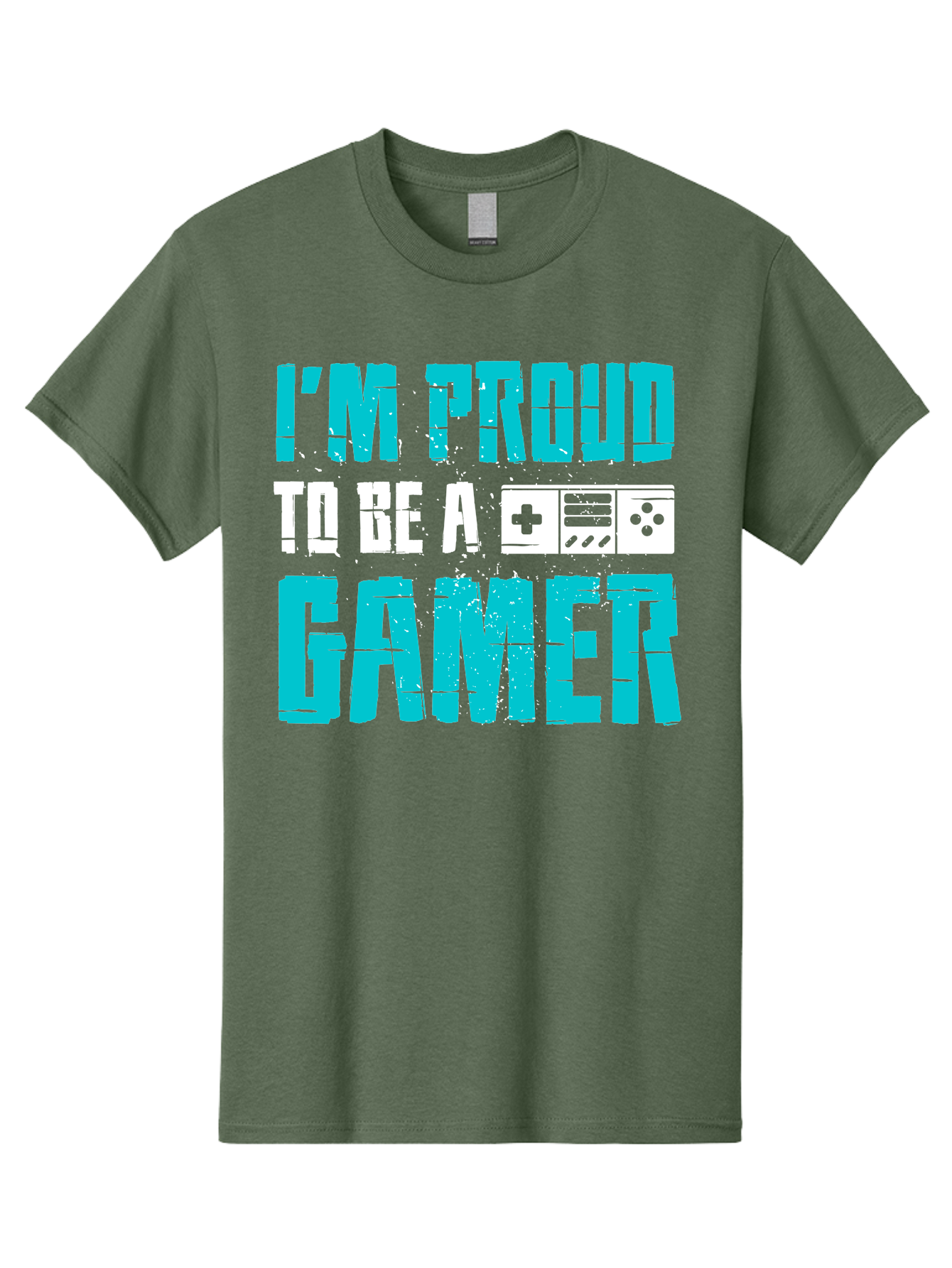 I-M-Proud-To-Be-A-Gamer Men'S Graphic Tee, 100% Cotton, Comfortable Casual Summer Wear, Machine Washable, Gaming Culture, Gamer Pride, Video Games, Gaming Community, Gamer Identity, Positive Affirmation, Game On -  Aaa647