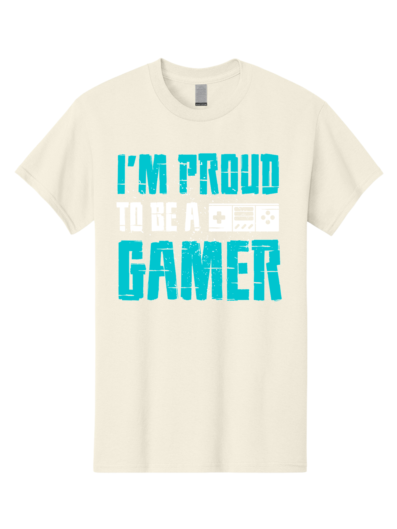 I-M-Proud-To-Be-A-Gamer Men'S Graphic Tee, 100% Cotton, Comfortable Casual Summer Wear, Machine Washable, Gaming Culture, Gamer Pride, Video Games, Gaming Community, Gamer Identity, Positive Affirmation, Game On -  Aaa647