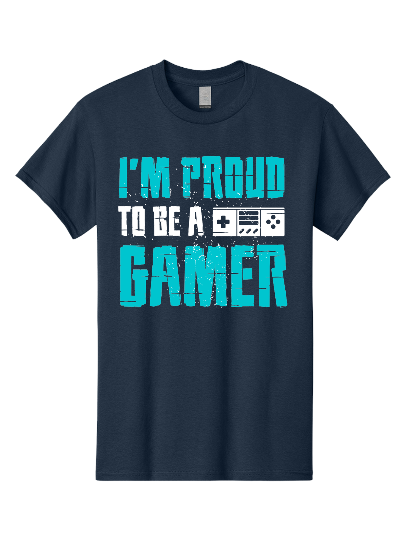 I-M-Proud-To-Be-A-Gamer Men'S Graphic Tee, 100% Cotton, Comfortable Casual Summer Wear, Machine Washable, Gaming Culture, Gamer Pride, Video Games, Gaming Community, Gamer Identity, Positive Affirmation, Game On -  Aaa647