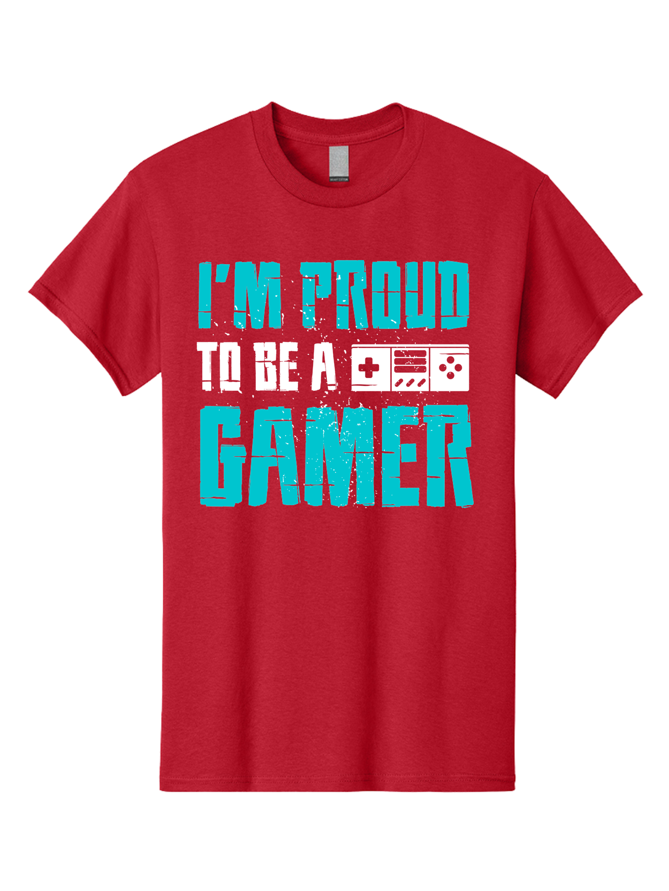 I-M-Proud-To-Be-A-Gamer Men'S Graphic Tee, 100% Cotton, Comfortable Casual Summer Wear, Machine Washable, Gaming Culture, Gamer Pride, Video Games, Gaming Community, Gamer Identity, Positive Affirmation, Game On -  Aaa647