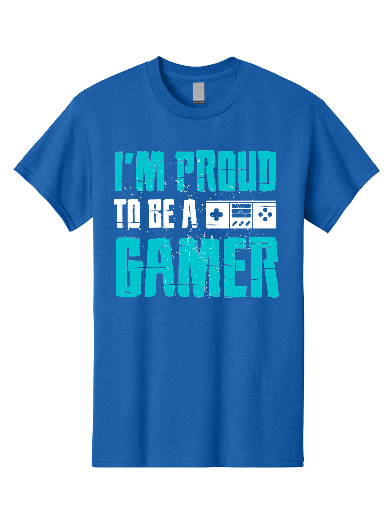 I-M-Proud-To-Be-A-Gamer Men'S Graphic Tee, 100% Cotton, Comfortable Casual Summer Wear, Machine Washable, Gaming Culture, Gamer Pride, Video Games, Gaming Community, Gamer Identity, Positive Affirmation, Game On -  Aaa647