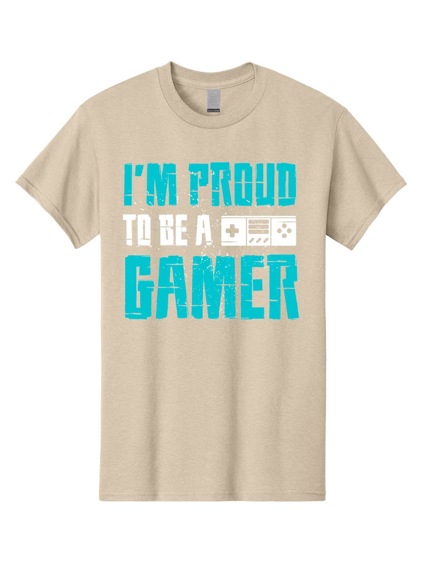 I-M-Proud-To-Be-A-Gamer Men'S Graphic Tee, 100% Cotton, Comfortable Casual Summer Wear, Machine Washable, Gaming Culture, Gamer Pride, Video Games, Gaming Community, Gamer Identity, Positive Affirmation, Game On -  Aaa647