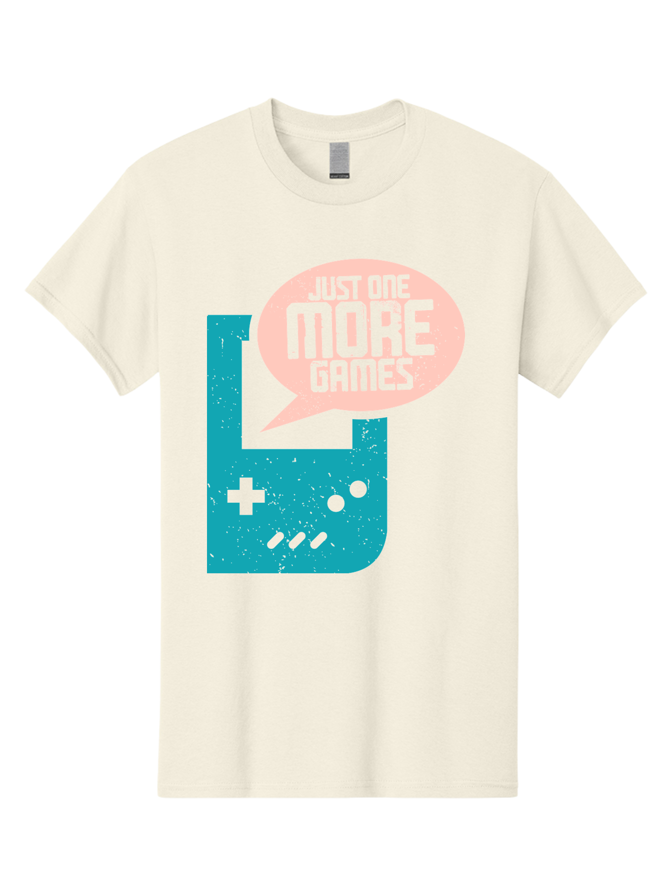 Just-One-More-Games Men'S Graphic Tee, 100% Cotton, Comfortable Casual Summer Wear, Machine Washable, Retro Gaming, Video Game Controller, Nostalgic Design, Just One More Games, Gaming Culture, Pixel Art, Retro Aesthetic, Gamer Quote, -  Aaa650
