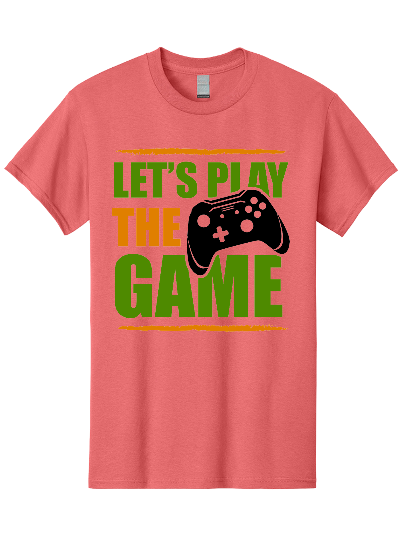 Let-S-Play-Game Men'S Graphic Tee, 100% Cotton, Comfortable Casual Summer Wear, Machine Washable, Game Controller, Playful Vibe, Gaming Inspiration, Let'S Play, Fun Gaming, Video Game, Gaming Culture, Gaming Community, Game On -  Aaa653