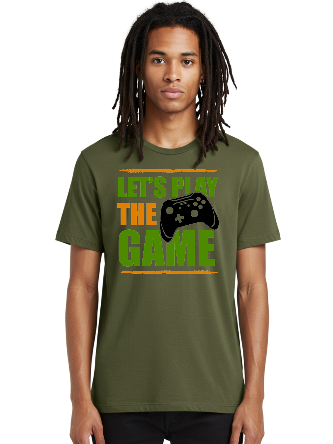 Let-S-Play-Game Men'S Graphic Tee, 100% Cotton, Comfortable Casual Summer Wear, Machine Washable, Game Controller, Playful Vibe, Gaming Inspiration, Let'S Play, Fun Gaming, Video Game, Gaming Culture, Gaming Community, Game On -  Aaa653