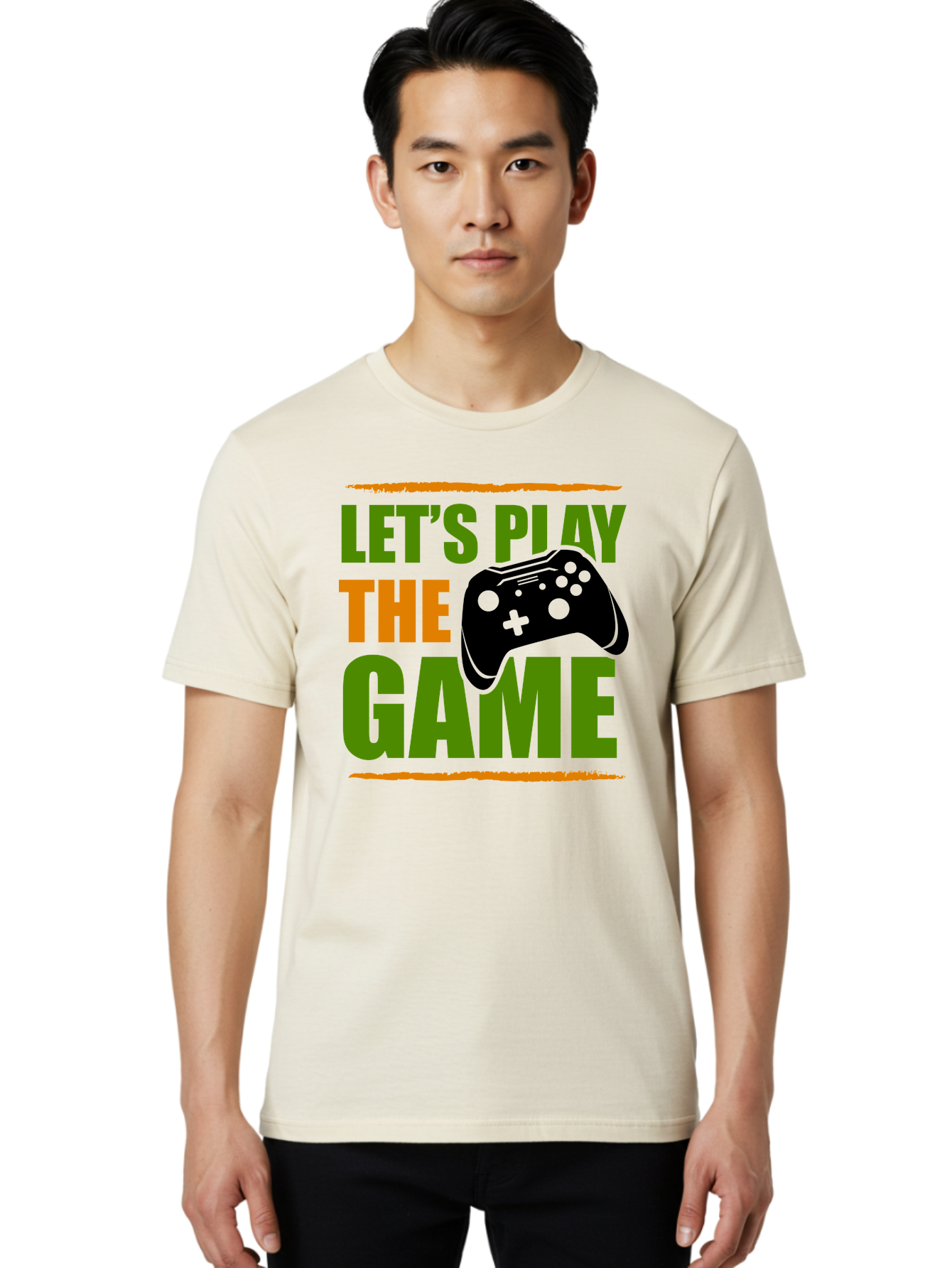 Let-S-Play-Game Men'S Graphic Tee, 100% Cotton, Comfortable Casual Summer Wear, Machine Washable, Game Controller, Playful Vibe, Gaming Inspiration, Let'S Play, Fun Gaming, Video Game, Gaming Culture, Gaming Community, Game On -  Aaa653