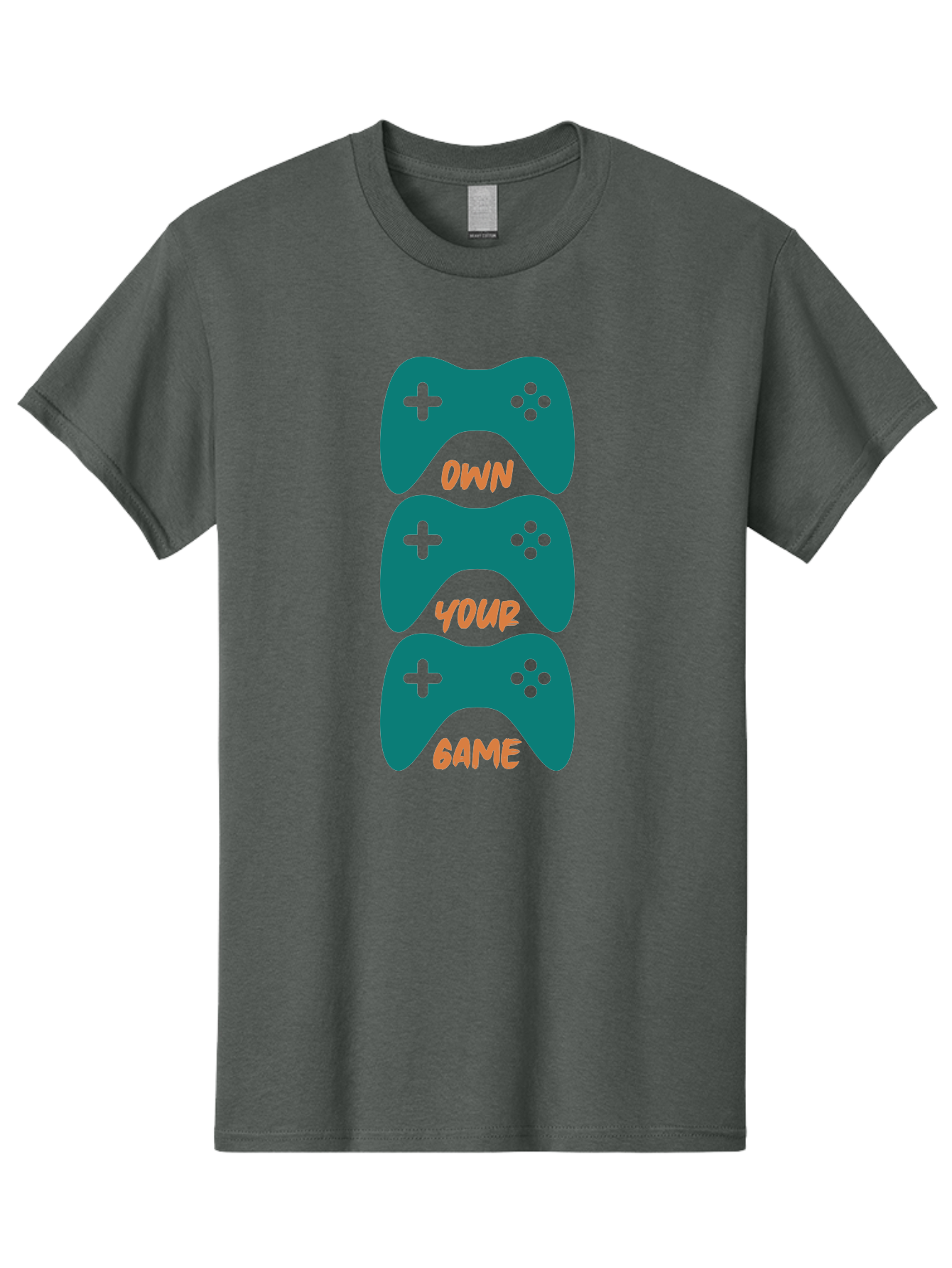 Own-Your-Game Men'S Graphic Tee, 100% Cotton, Comfortable Casual Summer Wear, Machine Washable, Video Game Controllers, Gaming, Gaming Culture, Own Your Game, Game Controllers, Playful Design, Console Gaming, Motivational Quote -  Aaa655