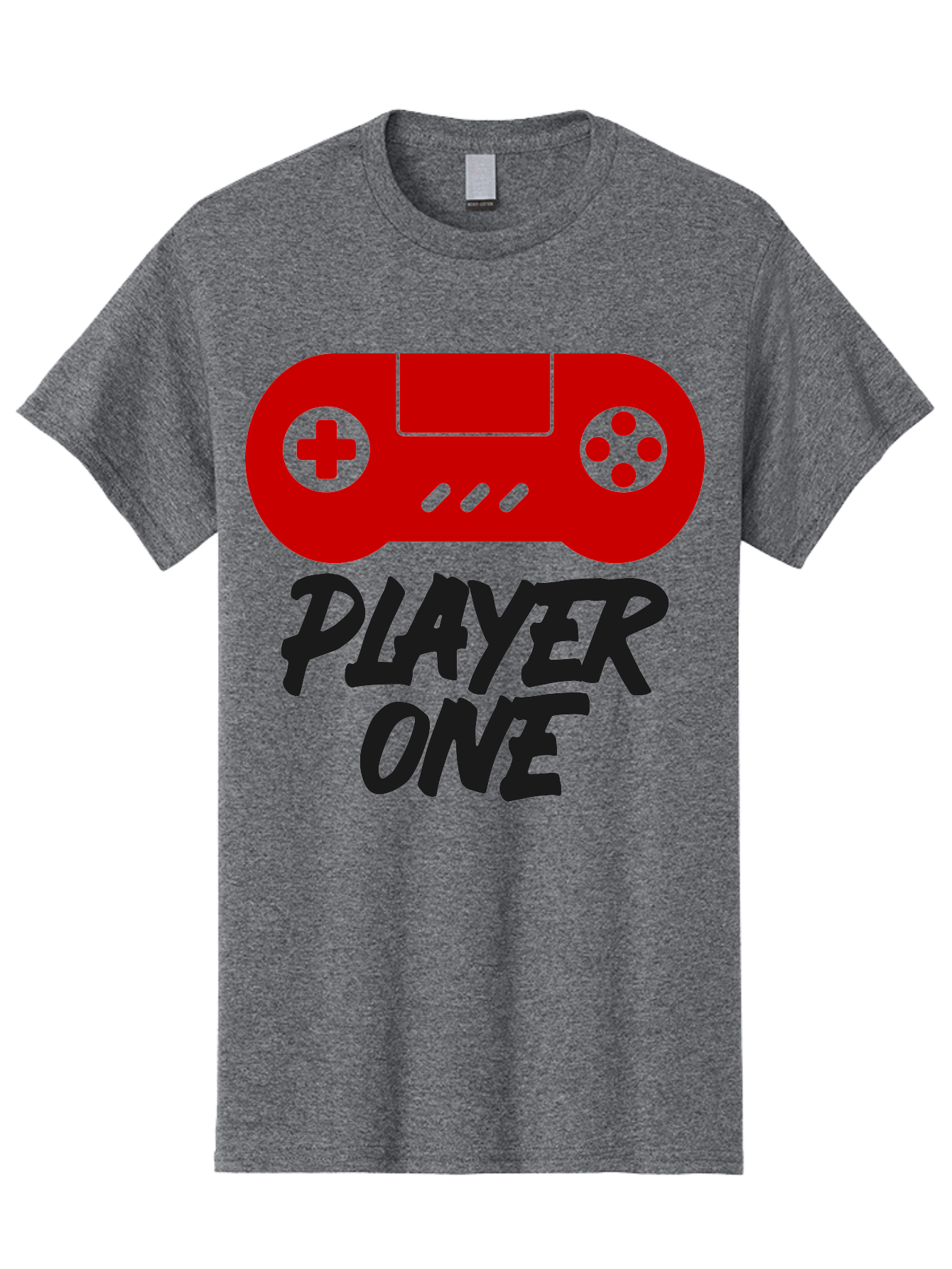 Player-One Men'S Graphic Tee, 100% Cotton, Comfortable Casual Summer Wear, Machine Washable, Retro Video Game, Vintage Gaming, Player One, Classic Console, Gaming Nostalgia, Pixel Art, Retro Aesthetic, Graphic Design -  Aaa657