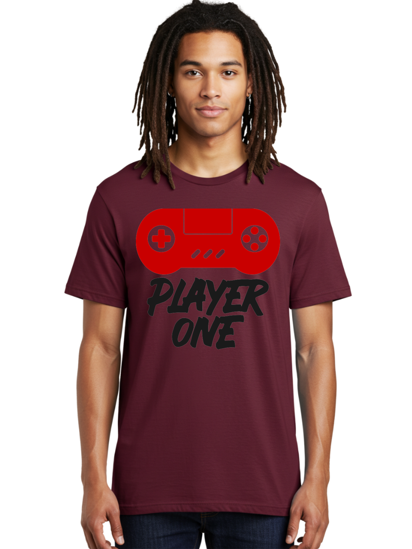 Player-One Men'S Graphic Tee, 100% Cotton, Comfortable Casual Summer Wear, Machine Washable, Retro Video Game, Vintage Gaming, Player One, Classic Console, Gaming Nostalgia, Pixel Art, Retro Aesthetic, Graphic Design -  Aaa657
