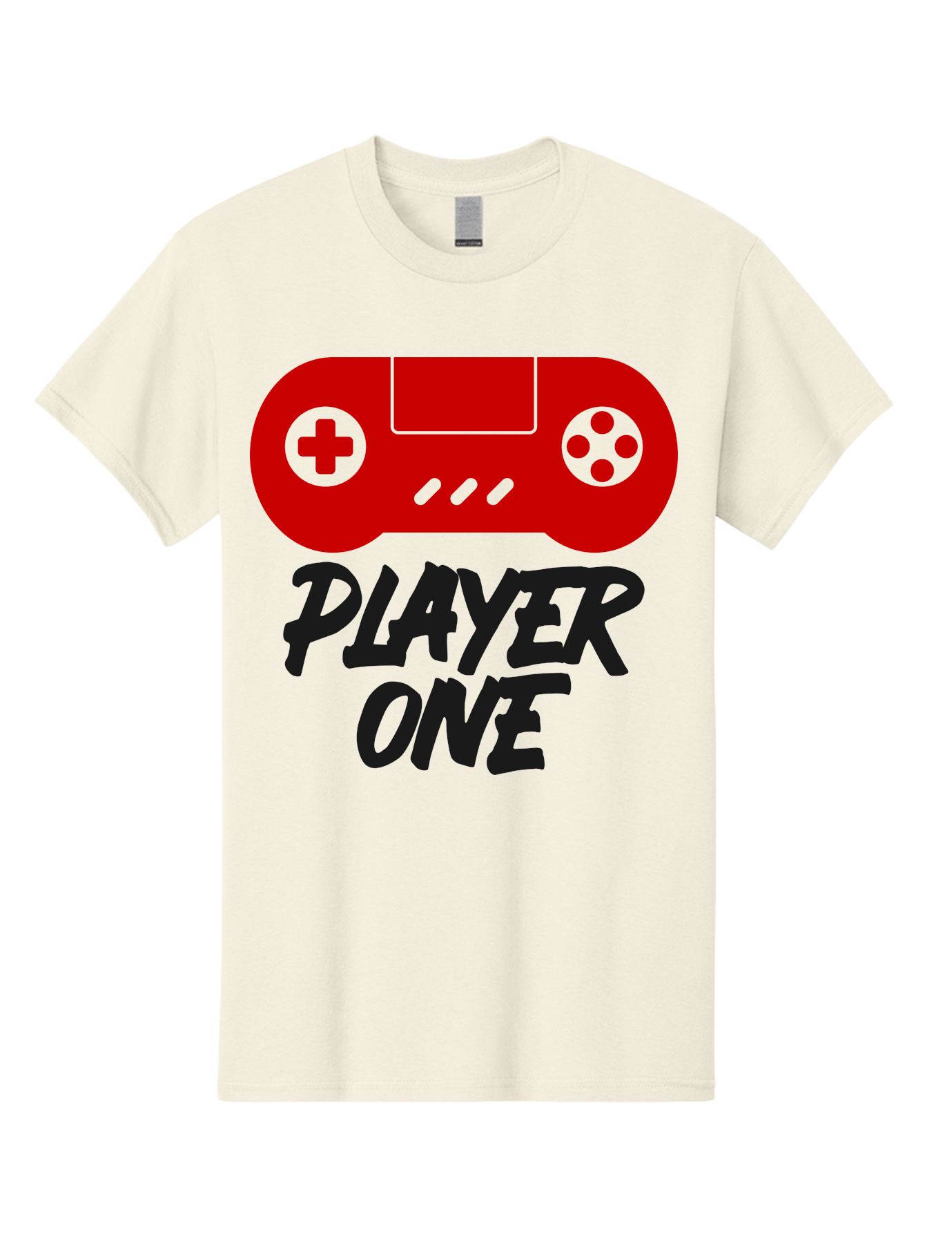 Player-One Men'S Graphic Tee, 100% Cotton, Comfortable Casual Summer Wear, Machine Washable, Retro Video Game, Vintage Gaming, Player One, Classic Console, Gaming Nostalgia, Pixel Art, Retro Aesthetic, Graphic Design -  Aaa657