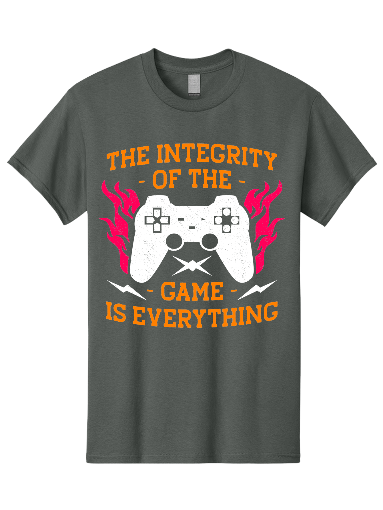 The-Integrity-Of-The-Game-Is-Everything Men'S Graphic Tee, 100% Cotton, Comfortable Casual Summer Wear, Machine Washable, Gaming Quote, Video Game Controller, Gaming Culture, Esports, Fair Play, Gaming Community, Competitive Gaming, -  Aaa663