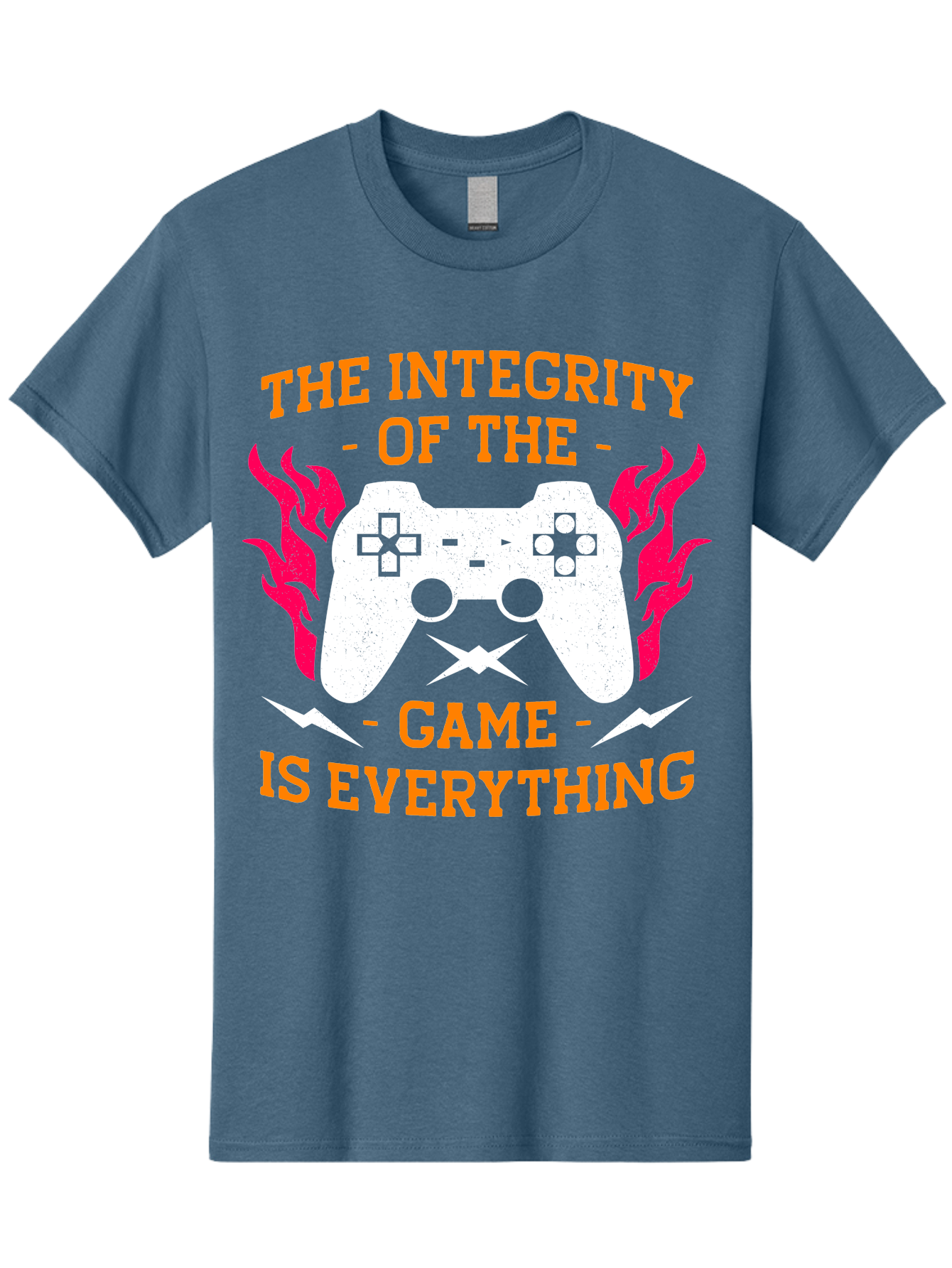 The-Integrity-Of-The-Game-Is-Everything Men'S Graphic Tee, 100% Cotton, Comfortable Casual Summer Wear, Machine Washable, Gaming Quote, Video Game Controller, Gaming Culture, Esports, Fair Play, Gaming Community, Competitive Gaming, -  Aaa663