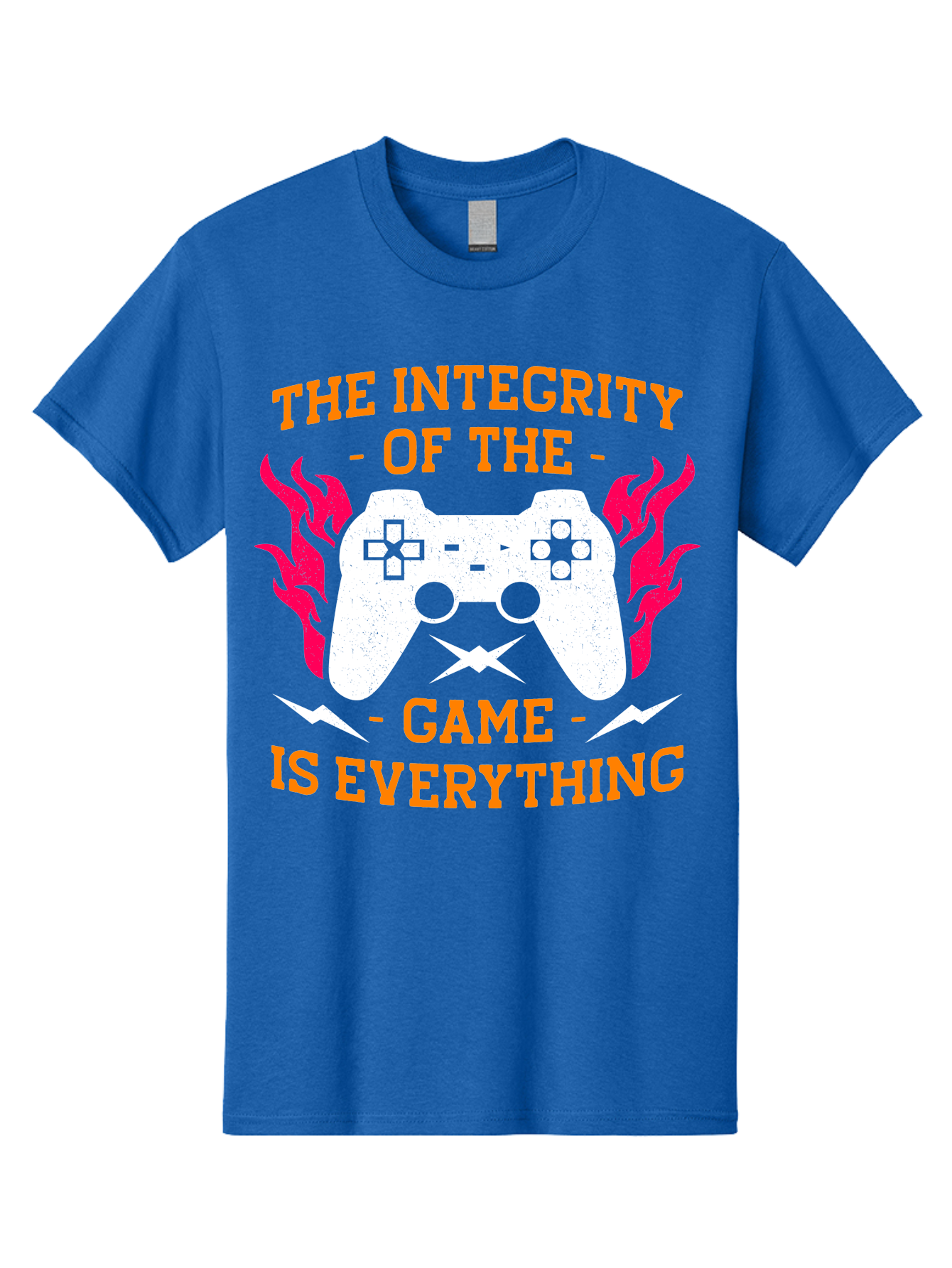 The-Integrity-Of-The-Game-Is-Everything Men'S Graphic Tee, 100% Cotton, Comfortable Casual Summer Wear, Machine Washable, Gaming Quote, Video Game Controller, Gaming Culture, Esports, Fair Play, Gaming Community, Competitive Gaming, -  Aaa663