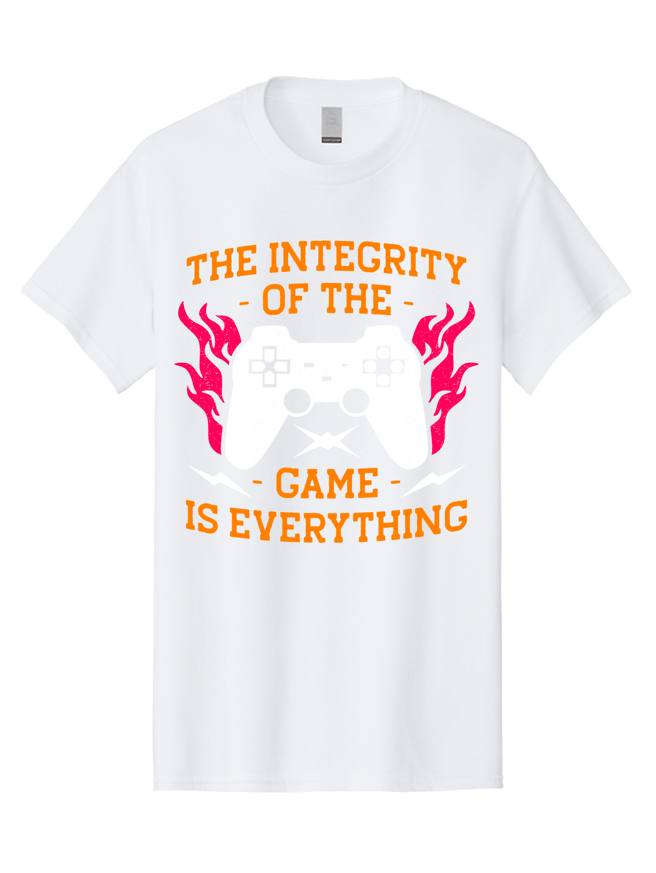 The-Integrity-Of-The-Game-Is-Everything Men'S Graphic Tee, 100% Cotton, Comfortable Casual Summer Wear, Machine Washable, Gaming Quote, Video Game Controller, Gaming Culture, Esports, Fair Play, Gaming Community, Competitive Gaming, -  Aaa663