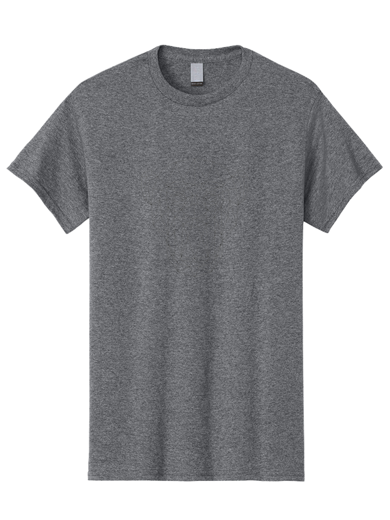 Geometric-Monkey-Face Men'S Graphic Tee, 100% Cotton, Comfortable Casual Summer Wear, Machine Washable, Geometric Art, Monkey Face, Low Poly, Wireframe Design, Abstract Animal, Modern Illustration, Minimalist Style, Digital Artwork, -  Aaa705