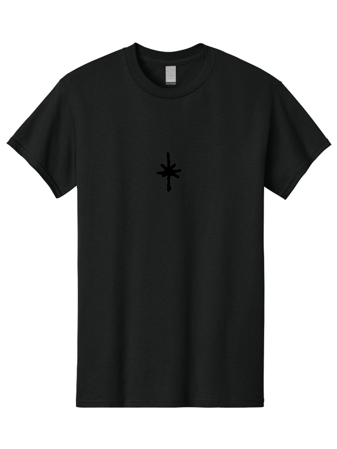 Asterisk Men'S Graphic Tee, 100% Cotton, Comfortable Casual Summer Wear, Machine Washable, Asterisk Symbol, Black Asterisk, Symbol Design, Graphic Element, Abstract Shape, Simple Icon, Minimalist Art, Symbolic Representation -  Aaa748