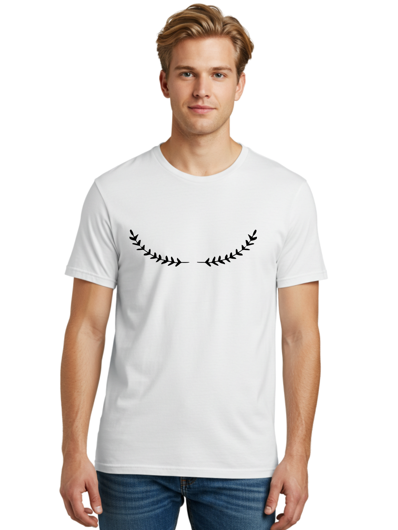 Black-Laurel Men'S Graphic Tee, 100% Cotton, Comfortable Casual Summer Wear, Machine Washable, Baseball Stitch, Black Stitches, Sports Design, Baseball Theme, Minimalist Graphic, Sports Art, Baseball Symbol, Baseball Stitch Pattern, -  Aaa761