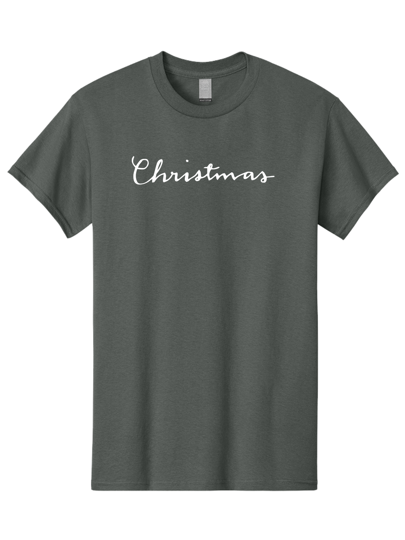 Christmas-1 Men'S Graphic Tee, 100% Cotton, Comfortable Casual Summer Wear, Machine Washable, Christmas, Holiday Season, Festive Atmosphere, Winter Wonderland, Holiday Cheer, Christmas Magic, White Cursive Text -  Aaa801