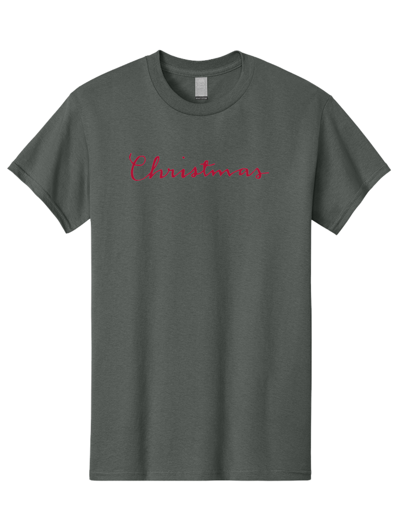 Christmas-2 Men'S Graphic Tee, 100% Cotton, Comfortable Casual Summer Wear, Machine Washable, Christmas Theme, Holiday Season, Festive Vibes, Red Cursive Text, Xmas Greeting, Winter Celebration, Holiday Cheer -  Aaa802