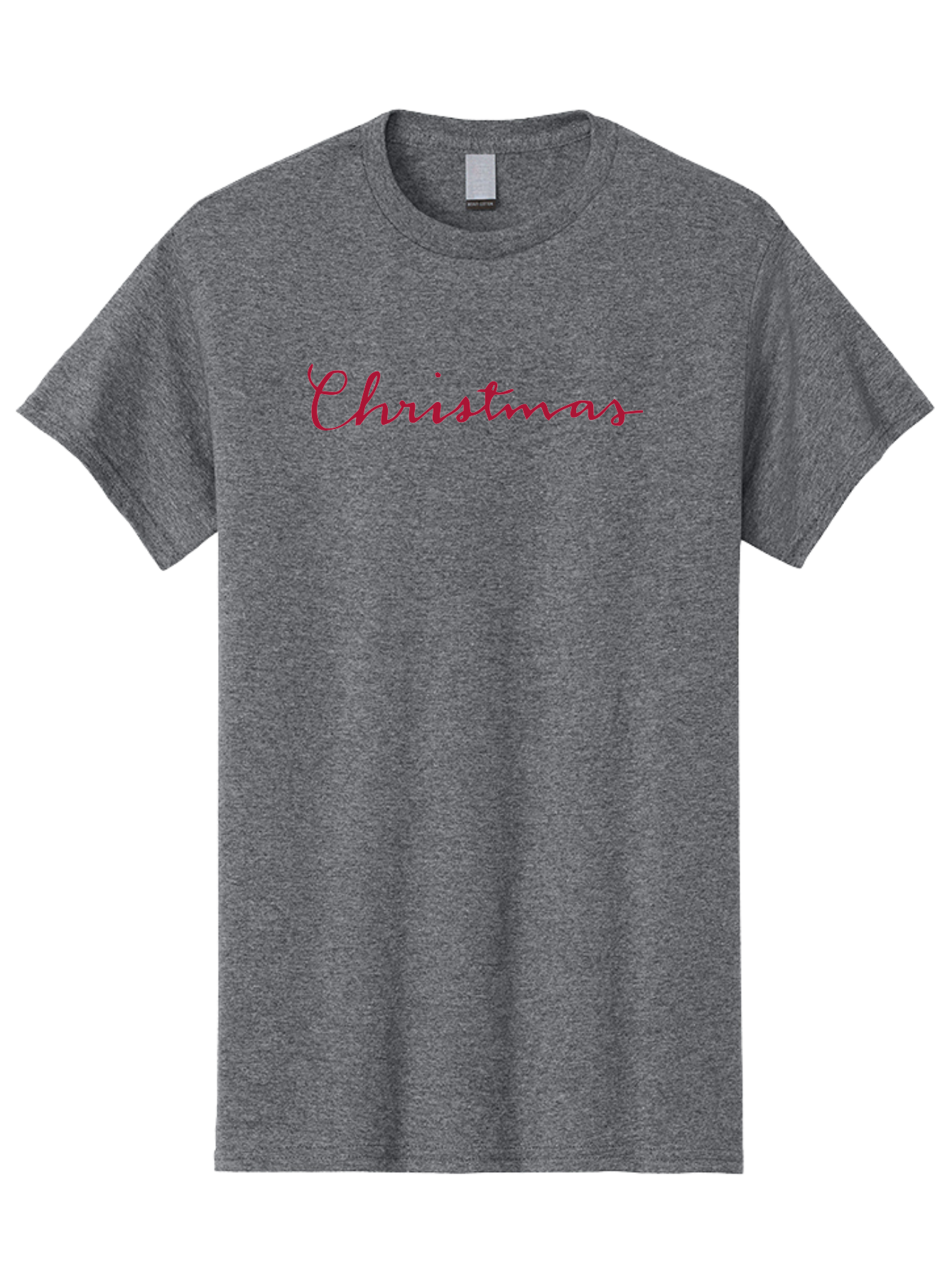 Christmas-2 Men'S Graphic Tee, 100% Cotton, Comfortable Casual Summer Wear, Machine Washable, Christmas Theme, Holiday Season, Festive Vibes, Red Cursive Text, Xmas Greeting, Winter Celebration, Holiday Cheer -  Aaa802
