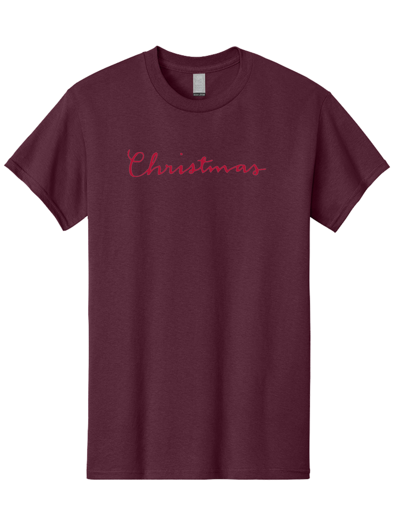 Christmas-2 Men'S Graphic Tee, 100% Cotton, Comfortable Casual Summer Wear, Machine Washable, Christmas Theme, Holiday Season, Festive Vibes, Red Cursive Text, Xmas Greeting, Winter Celebration, Holiday Cheer -  Aaa802