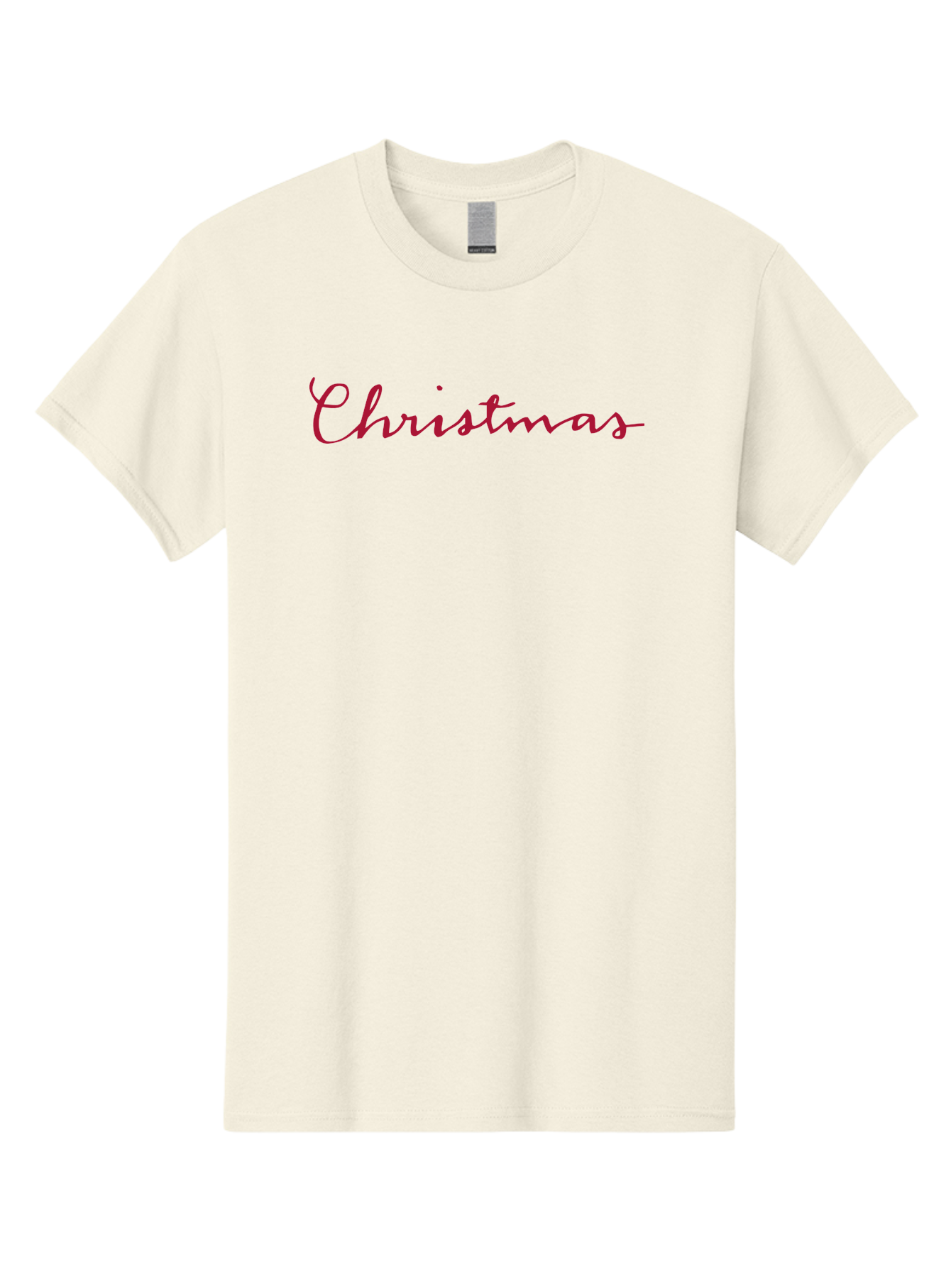 Christmas-2 Men'S Graphic Tee, 100% Cotton, Comfortable Casual Summer Wear, Machine Washable, Christmas Theme, Holiday Season, Festive Vibes, Red Cursive Text, Xmas Greeting, Winter Celebration, Holiday Cheer -  Aaa802