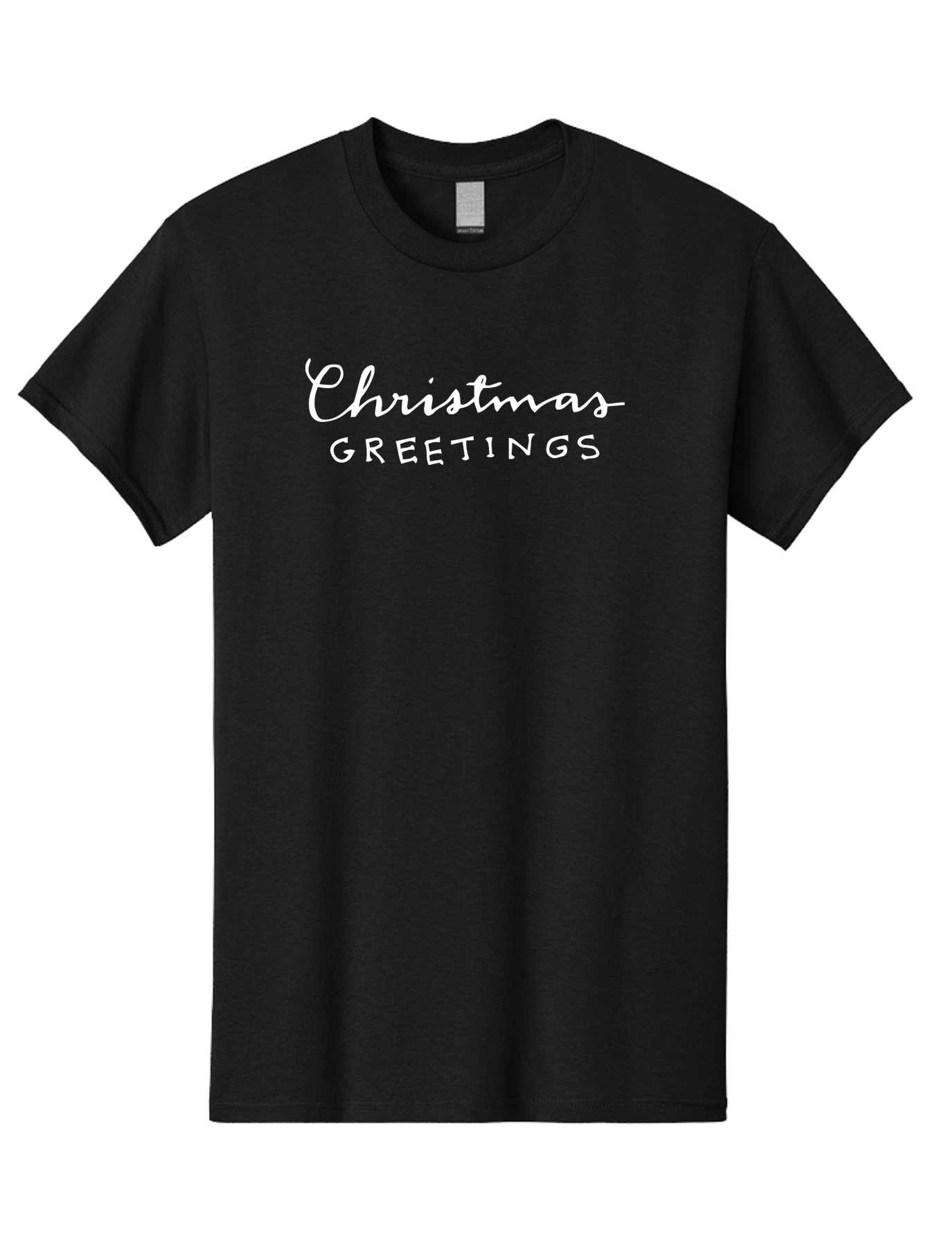 Christmas-Greetings Men'S Graphic Tee, 100% Cotton, Comfortable Casual Summer Wear, Machine Washable, Christmas Greetings, Festive Wishes, Holiday Season, Christmas Message, White Text, Christmas Card -  Aaa806